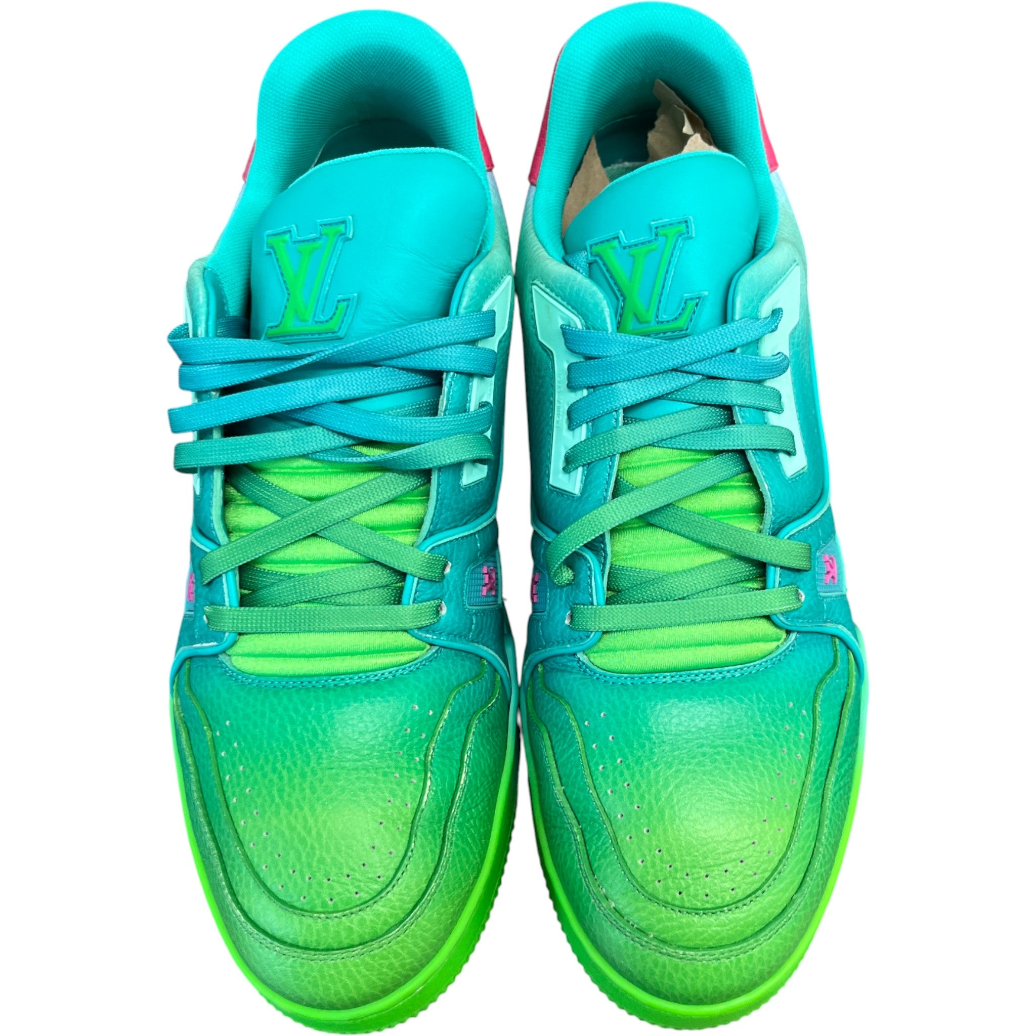 Men's Lv Ombre Low Trainers Green Size EU 42 / UK 8