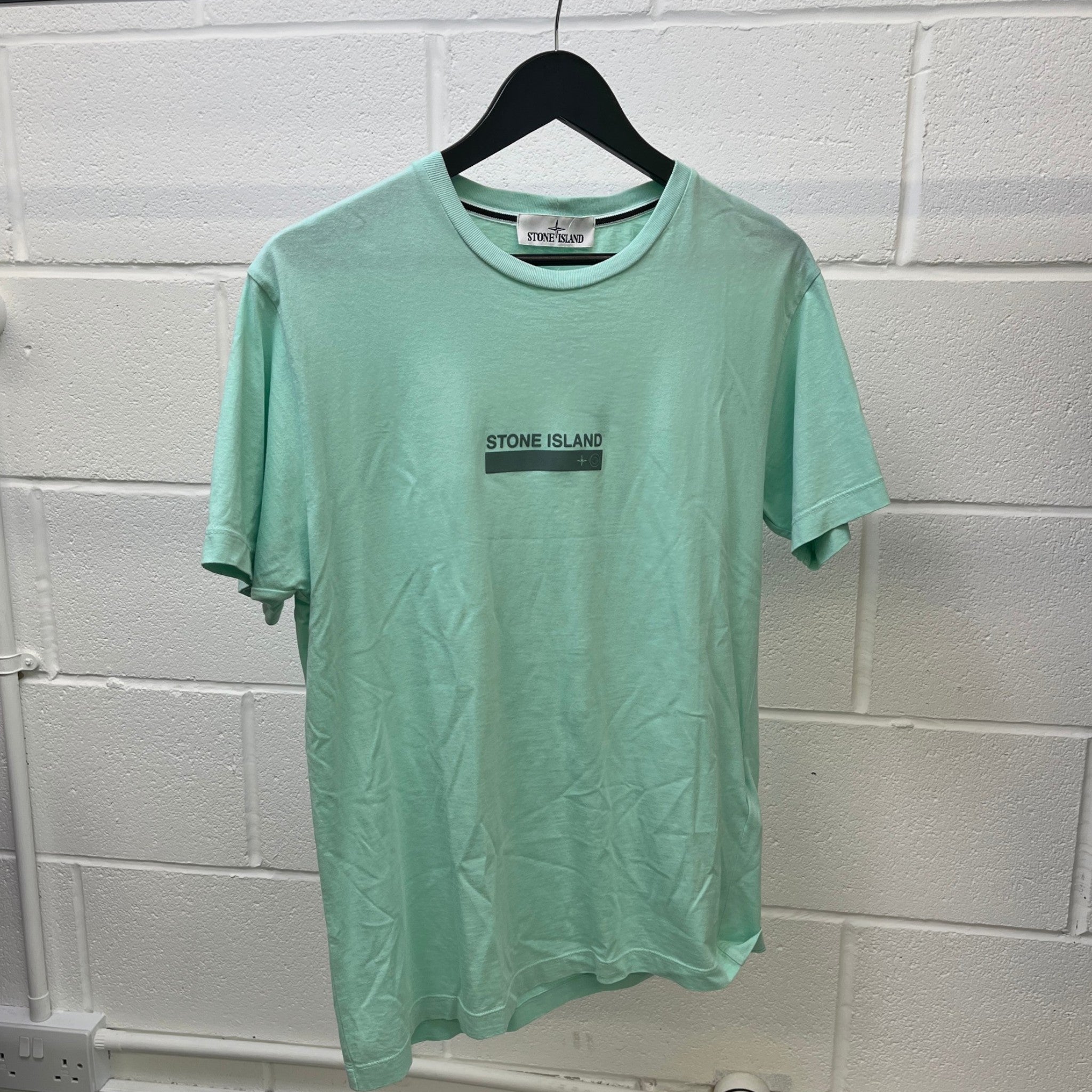 Men's Three Print T-Shirt Green Size M