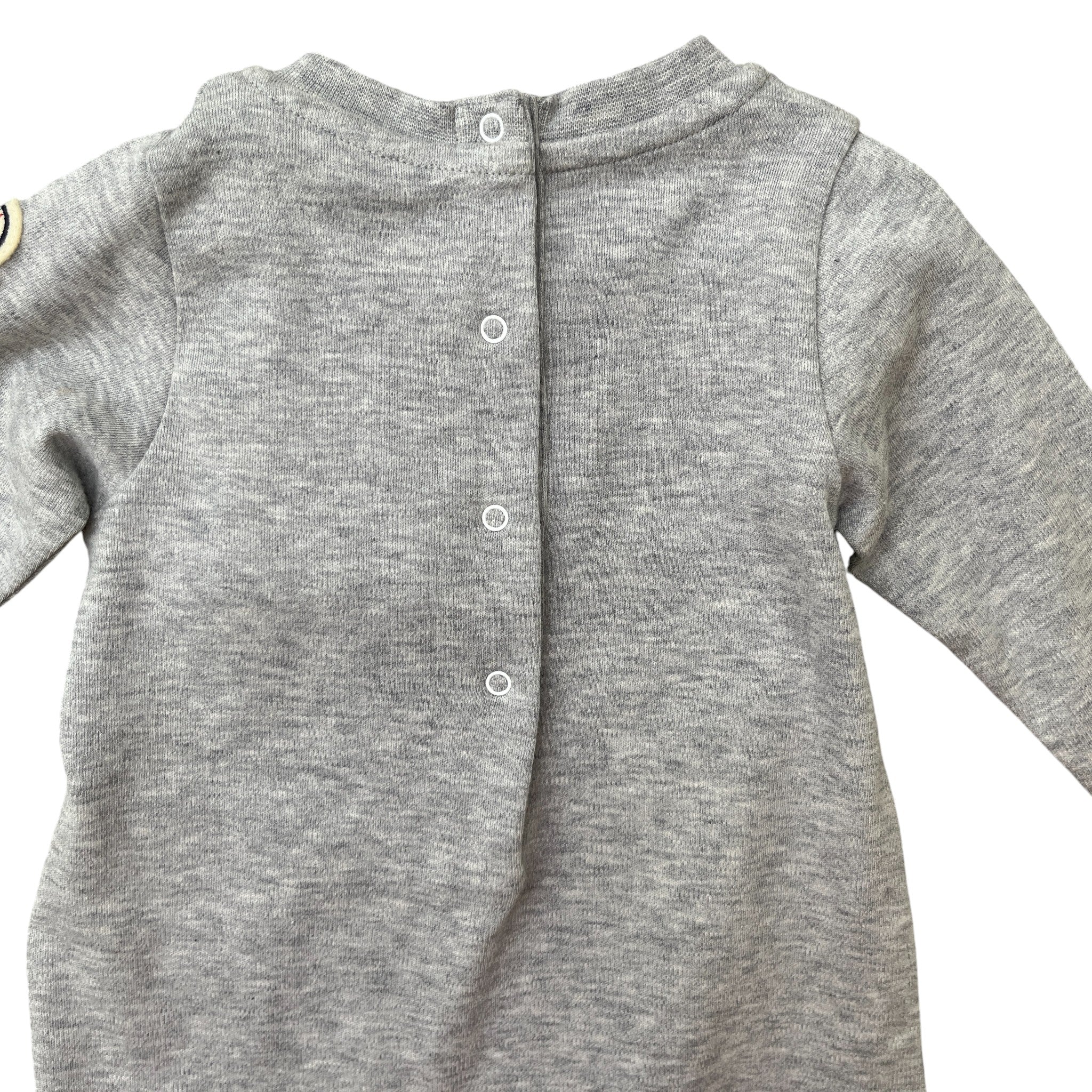 Men's Logo Print Baby 1-3 Months Top Grey Size XXS