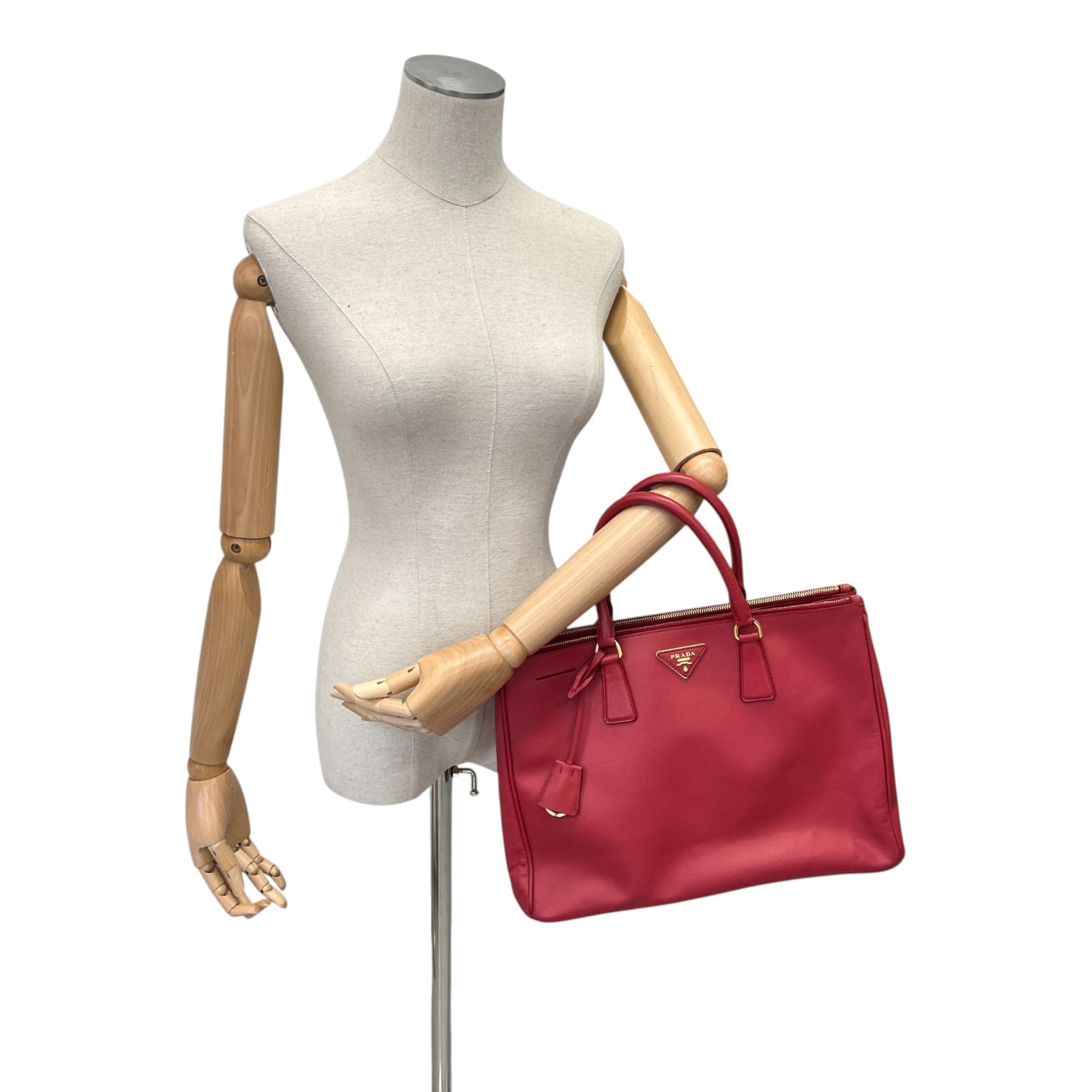 Women's Large Saffiano Lux Handbag Red