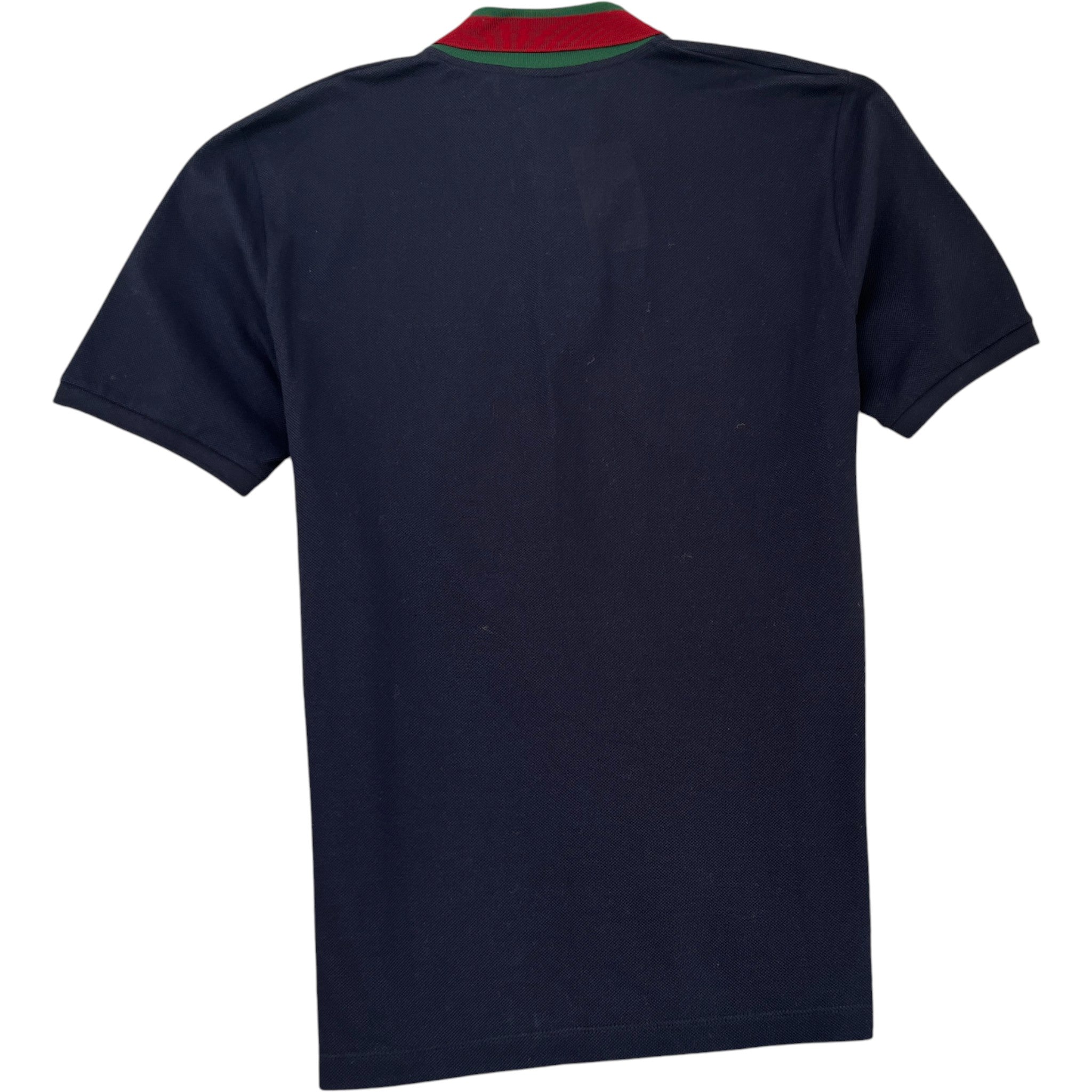 Men's Web Collar Stripe Polo Shirt Navy Size XXXL