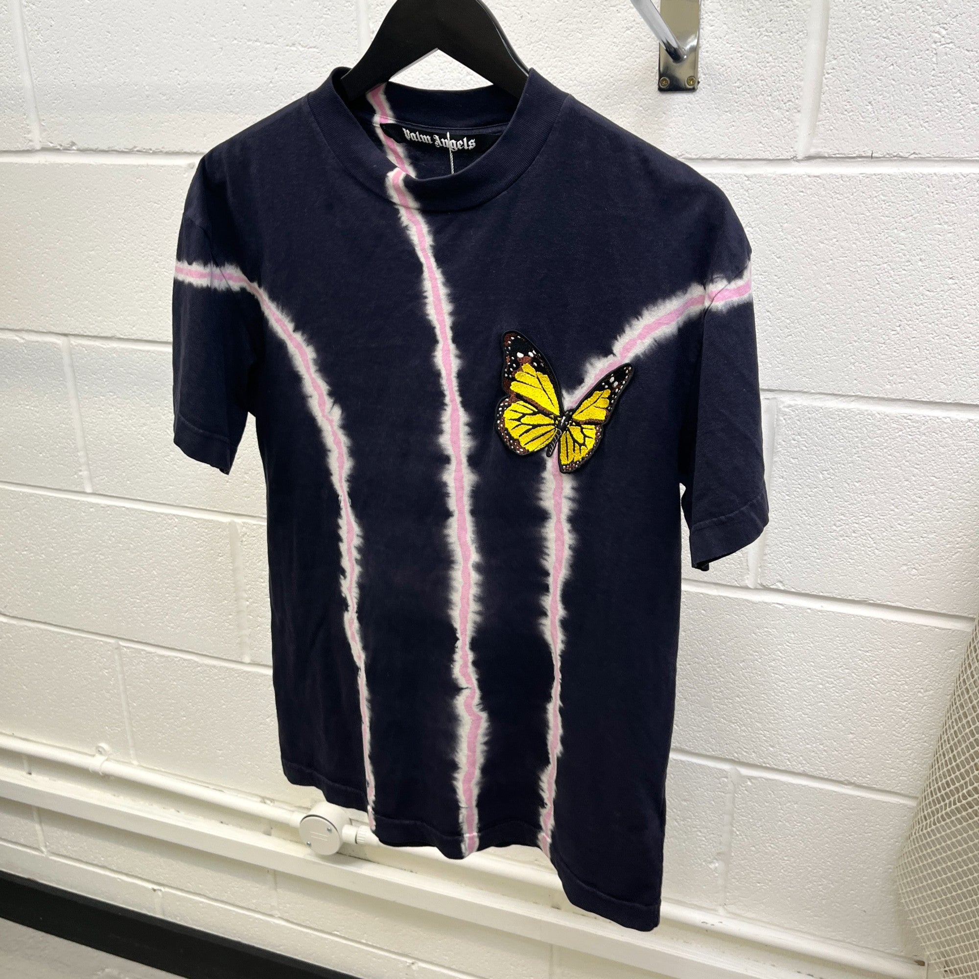 Men's Butterfly Tie-Dye T-Shirt Navy Size S