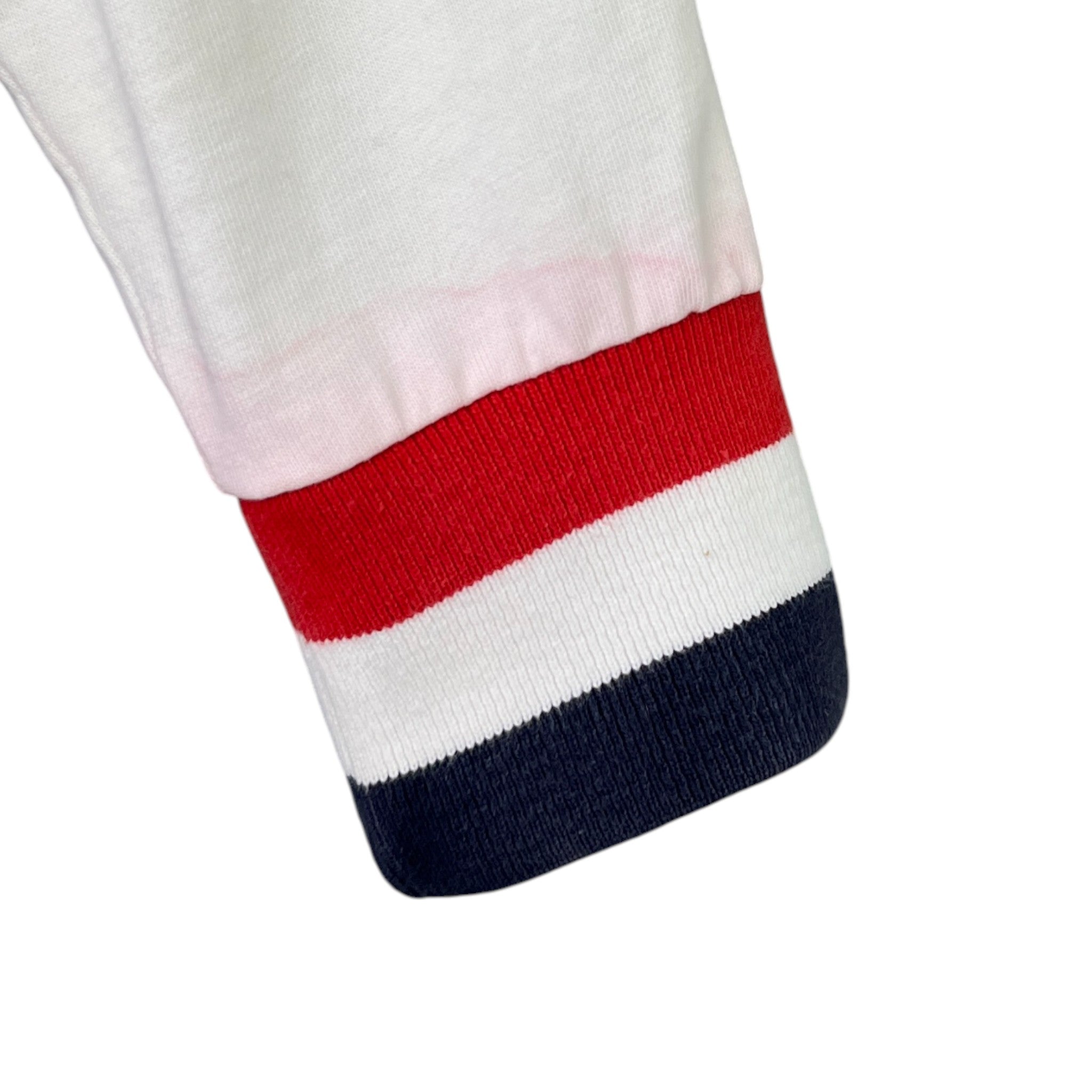 Men's Tricolor Stripe Jacket White Size S