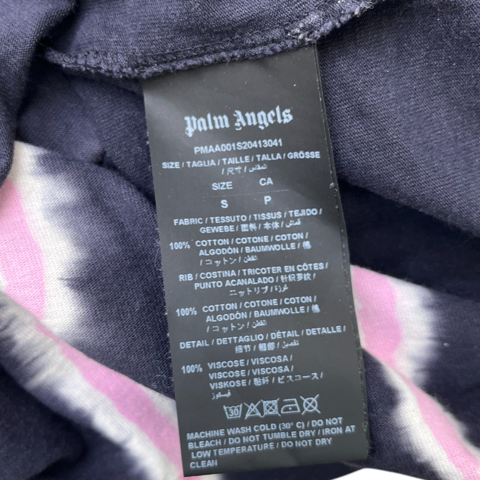 Men's Butterfly Tie-Dye T-Shirt Navy Size S