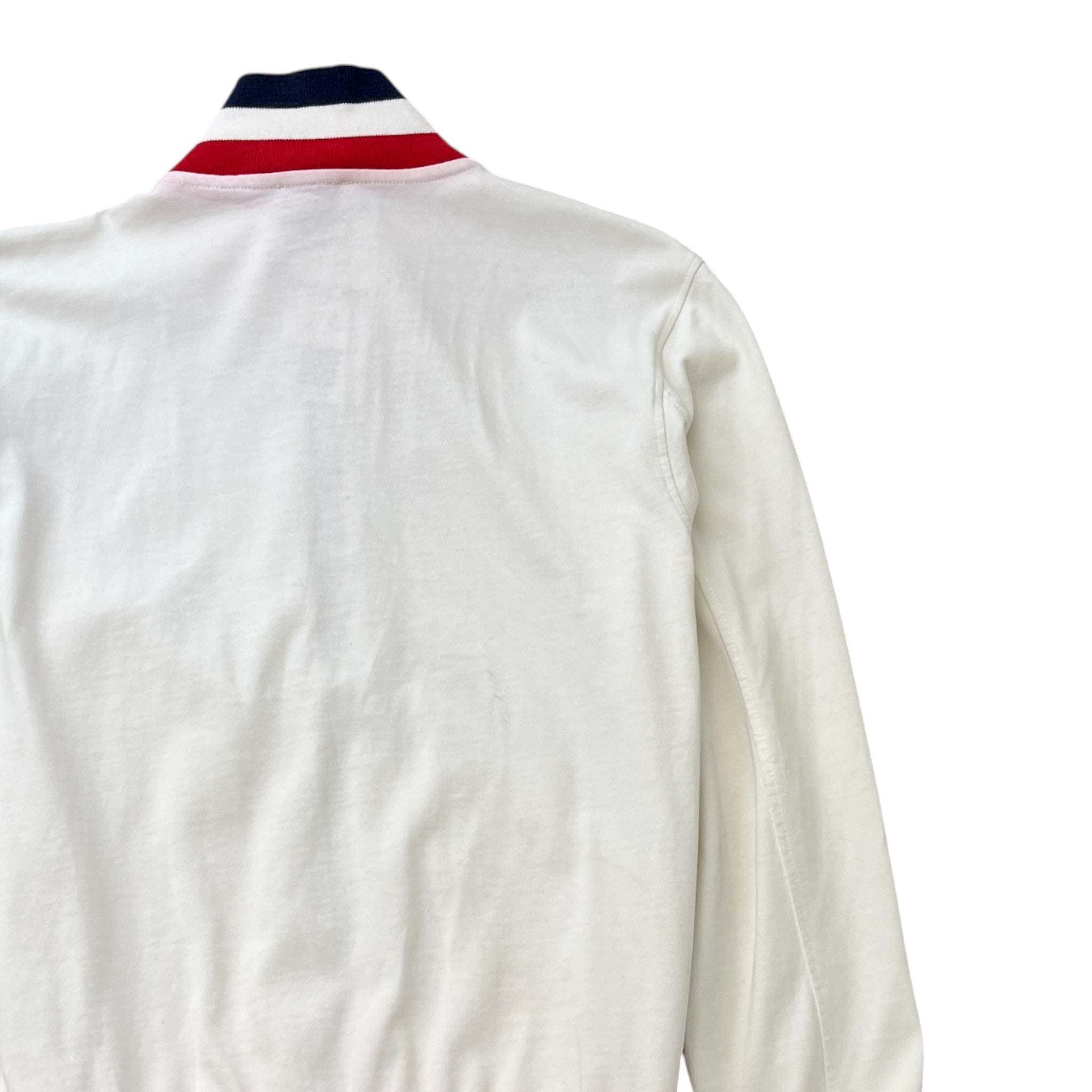 Men's Tricolor Stripe Jacket White Size S