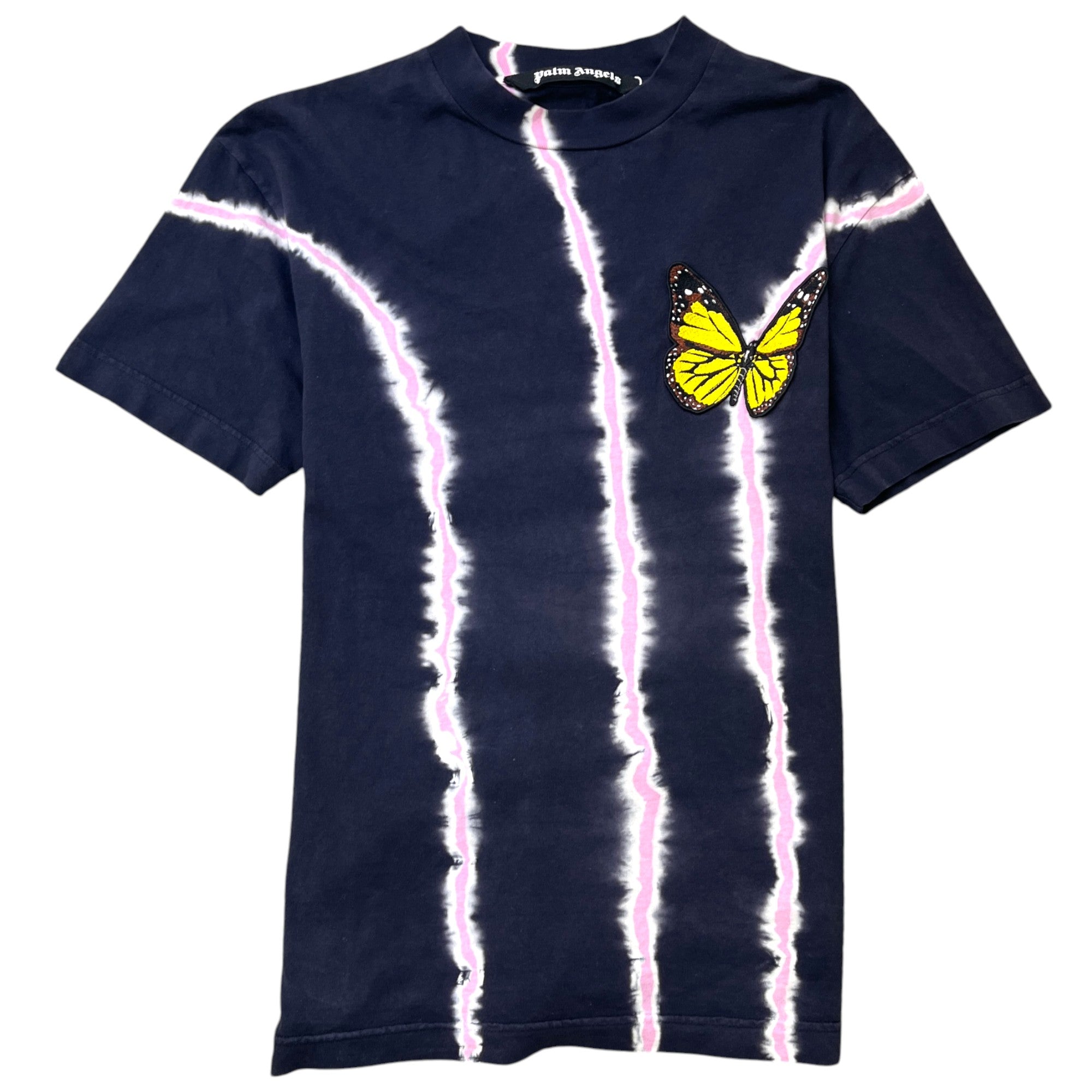 Men's Butterfly Tie-Dye T-Shirt Navy Size S