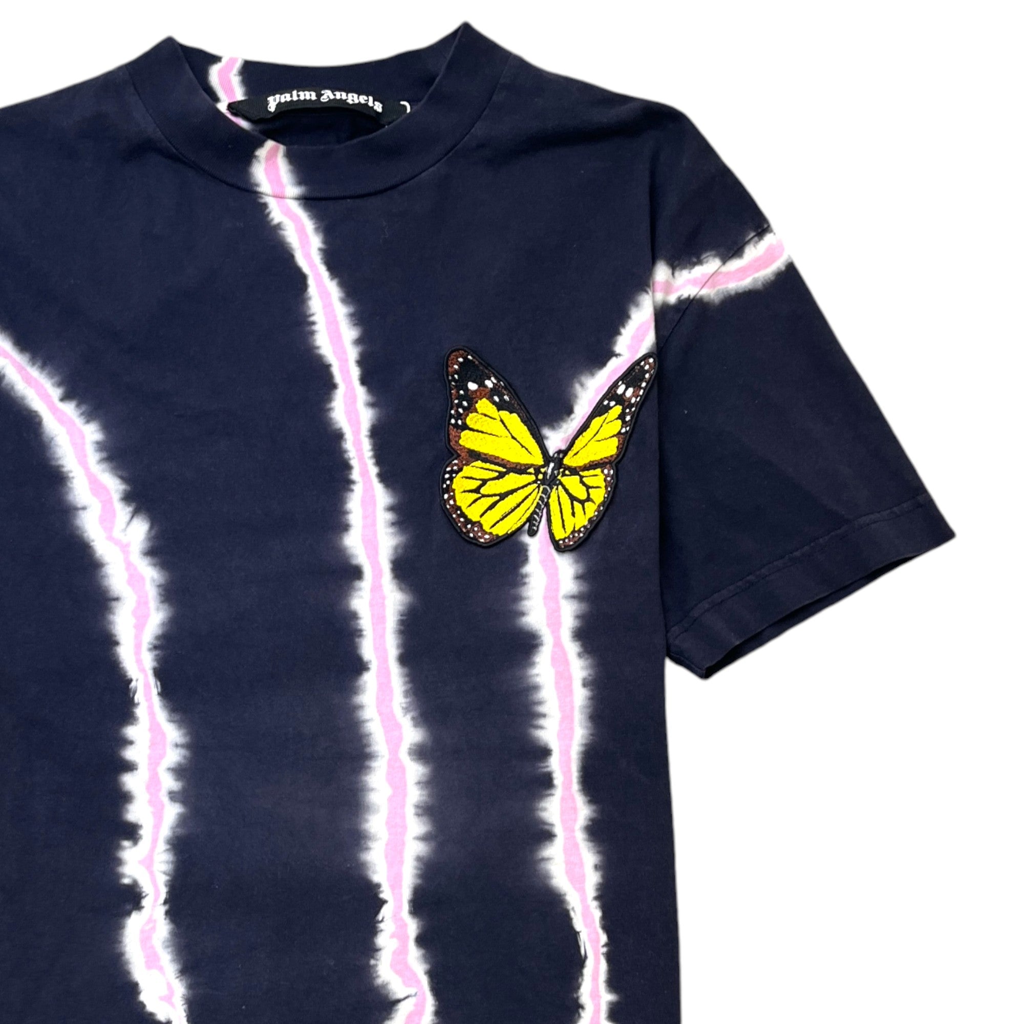Men's Butterfly Tie-Dye T-Shirt Navy Size S