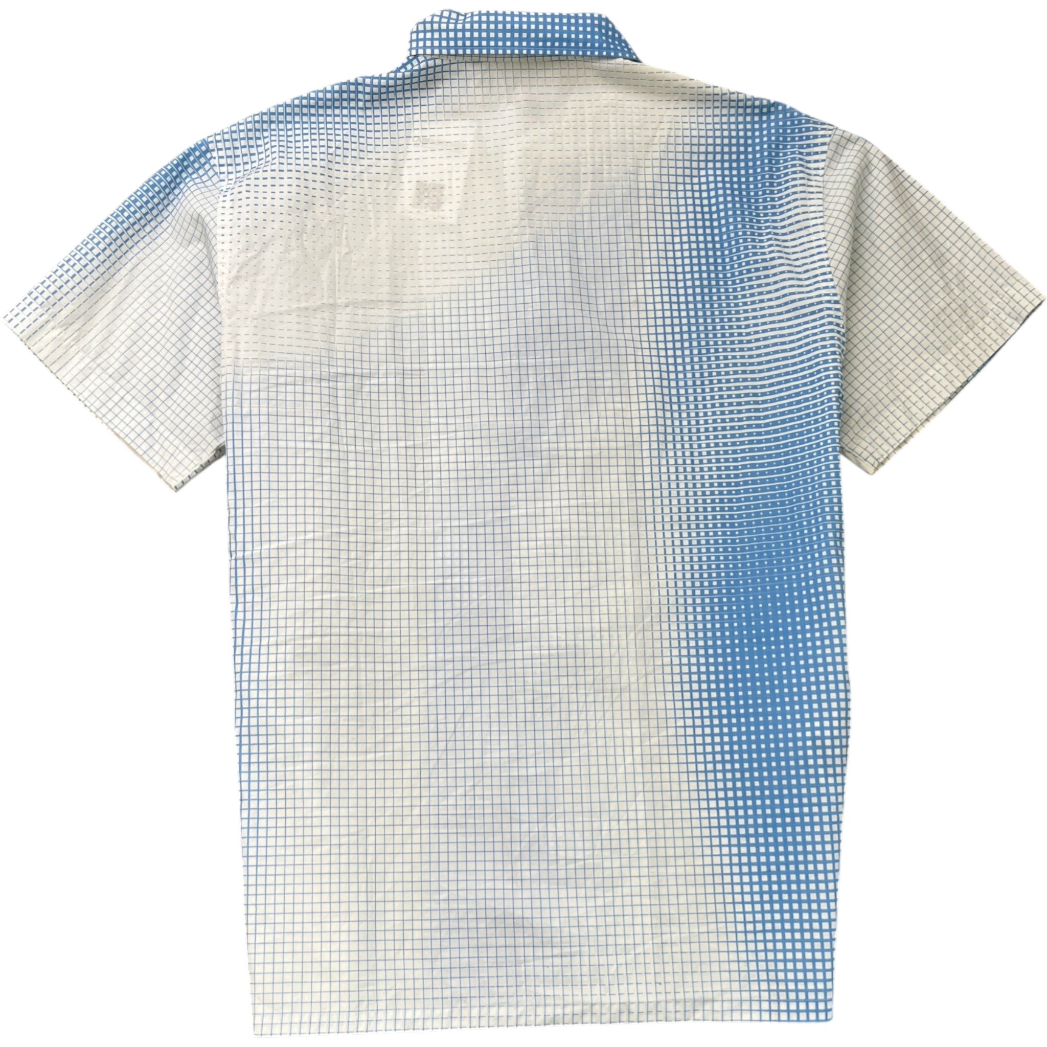 Men's Pixel Triangle Logo Short Sleeve Shirt Blue Size XL