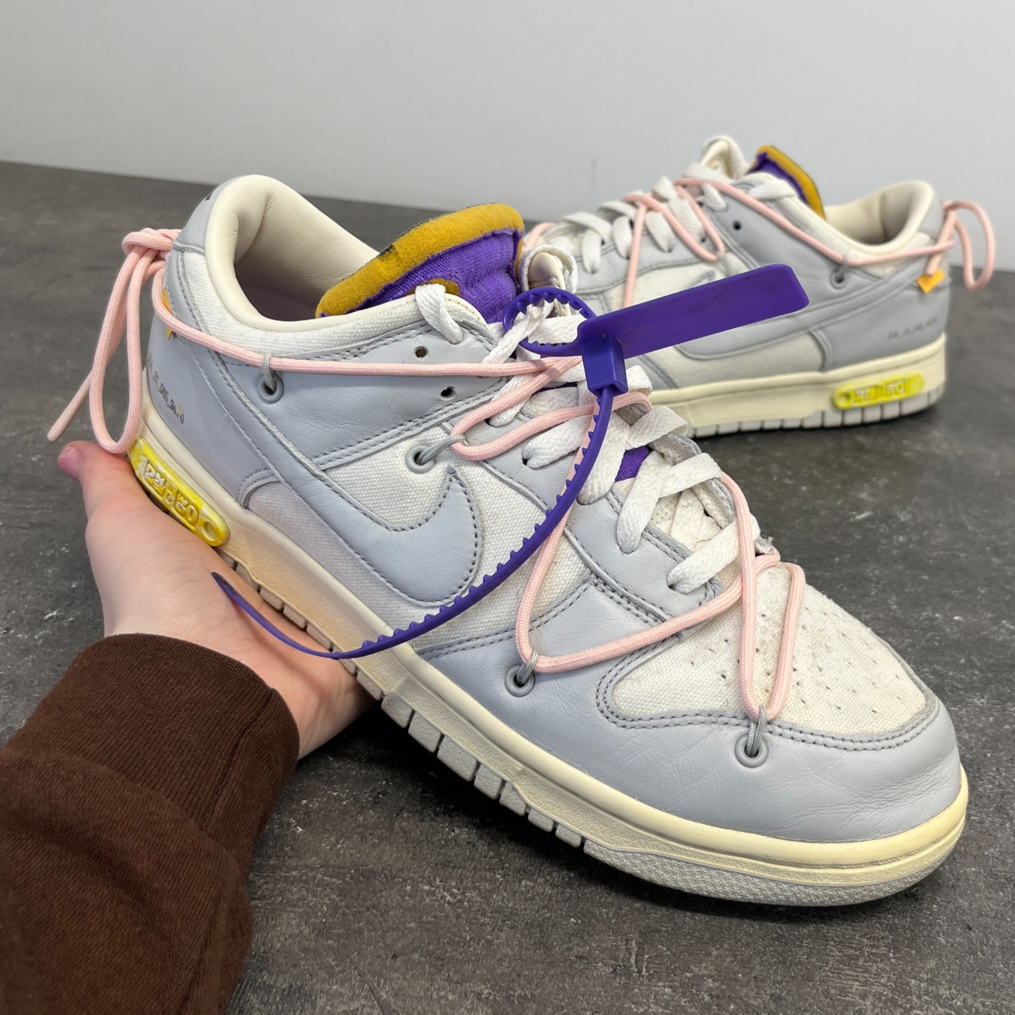 Men's X Nike Dunk Lot 24 Of 50 Low Trainers Grey Size EU 42 / UK 8