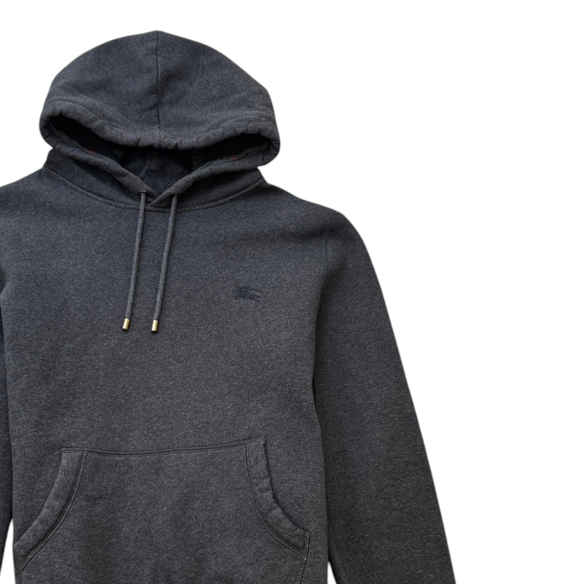 Men's Embroidered Logo Hoodie Grey Size M