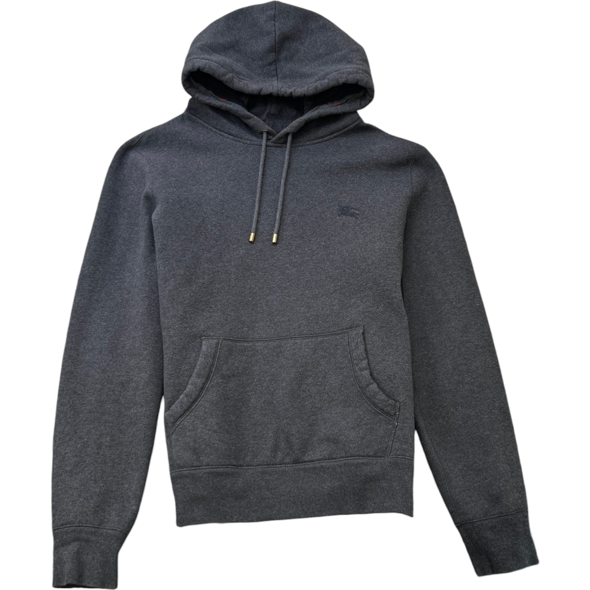 Men's Embroidered Logo Hoodie Grey Size M