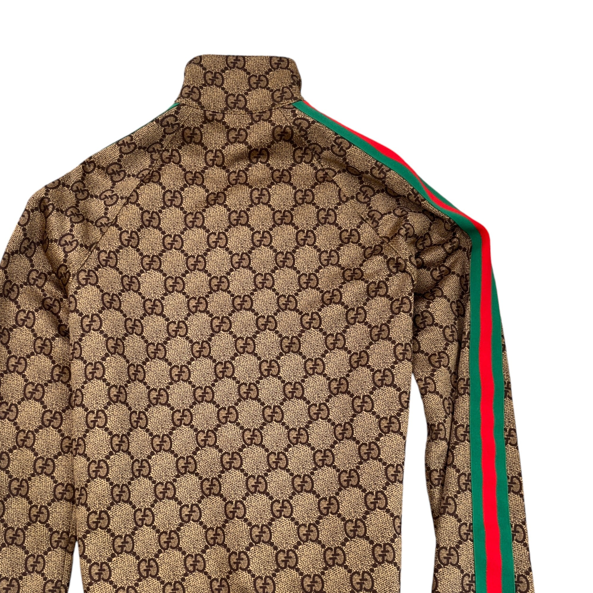 Men's Gg Supreme Panelled Track Jacket Beige Size M