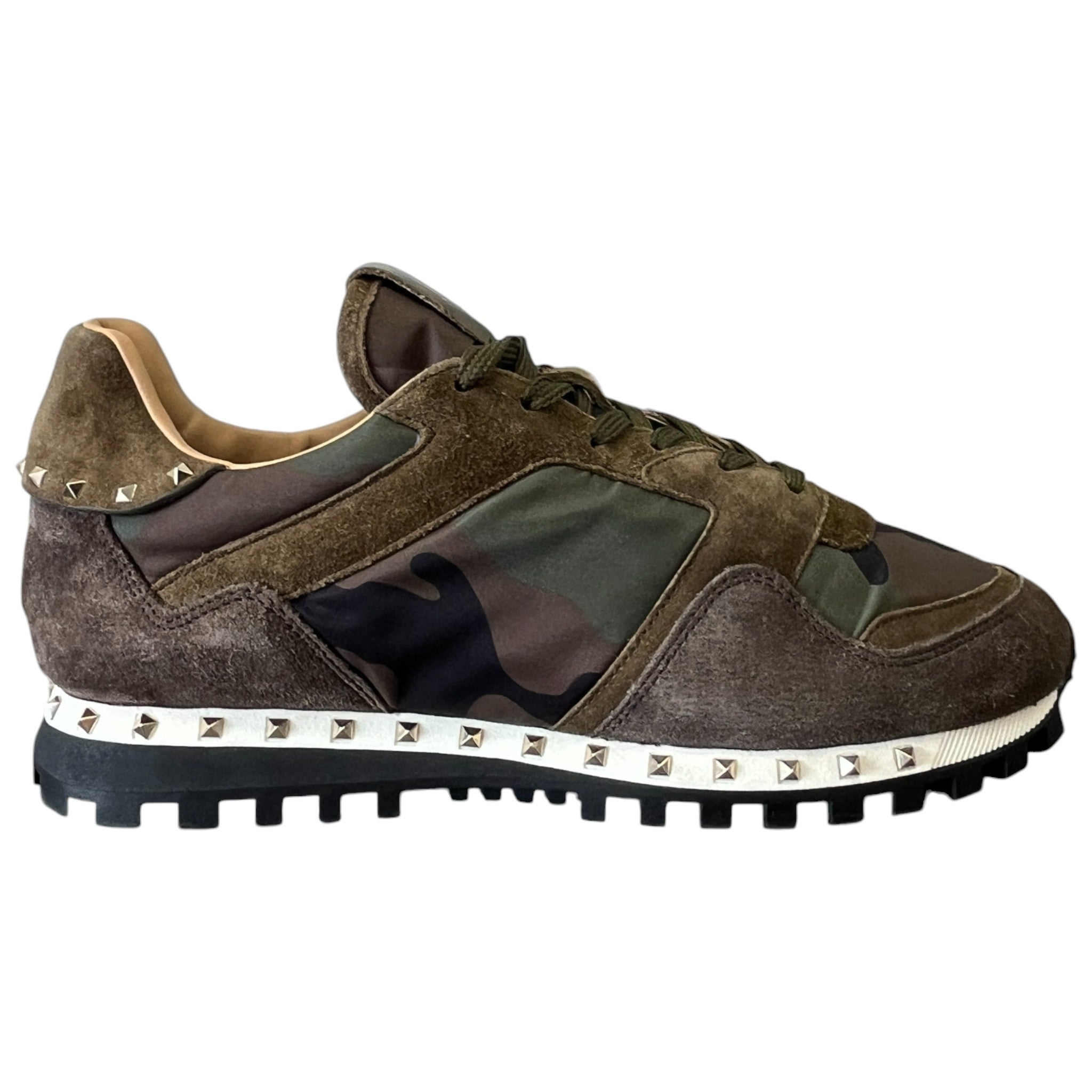 Men's Rockstud Low Trainers Khaki Size EU 41 / UK 7