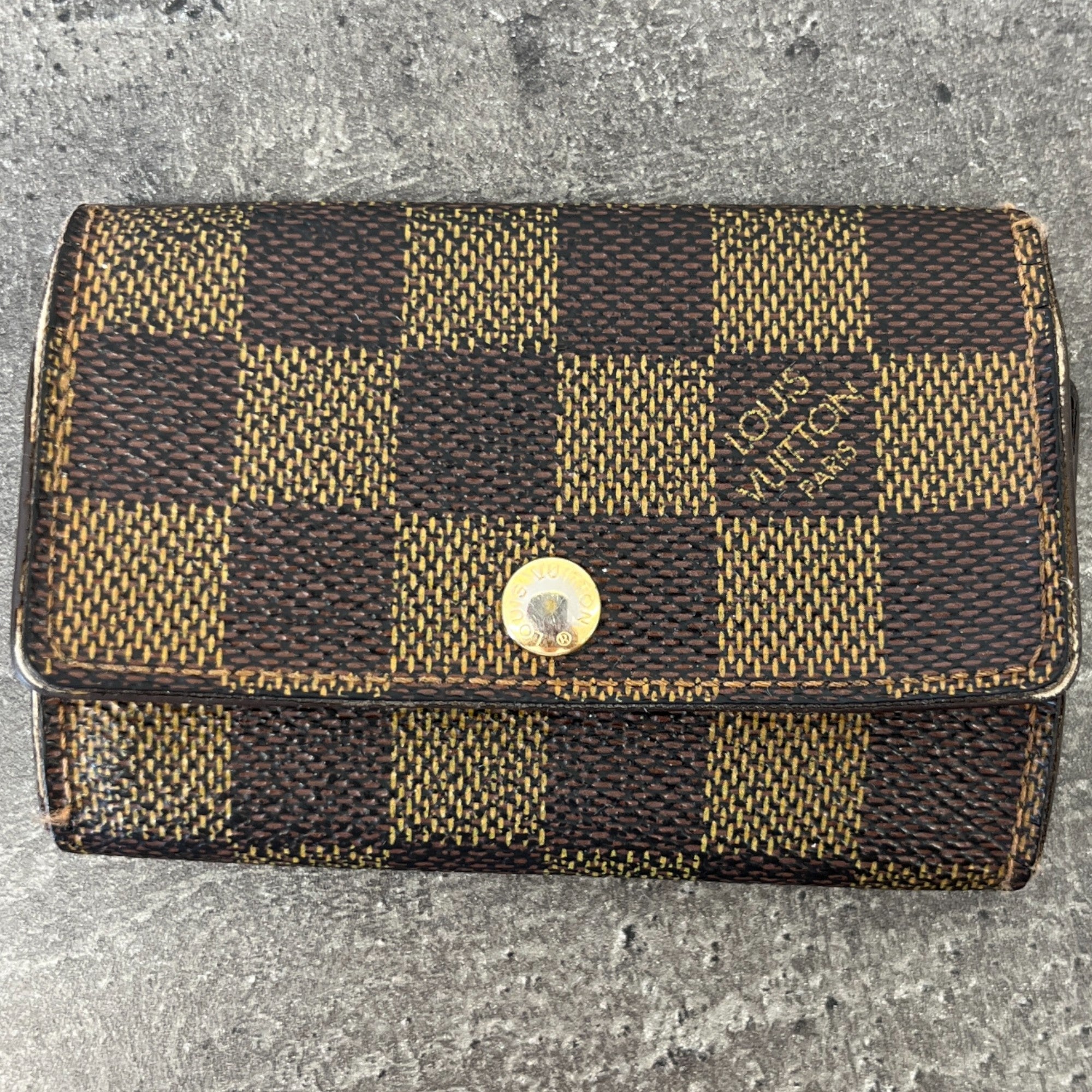 Men's Damier Ebene Key Holder Wallet Brown