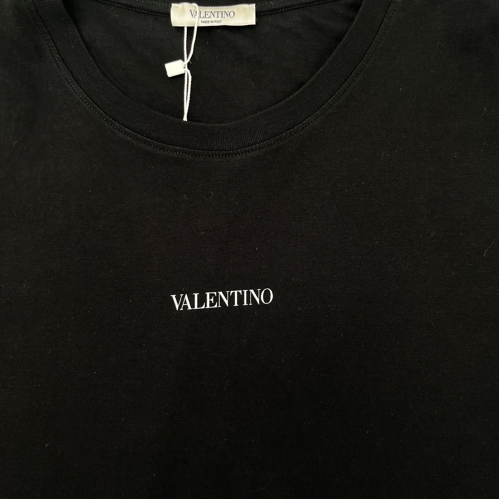 Men's Logo Print T-Shirt Black Size XXL
