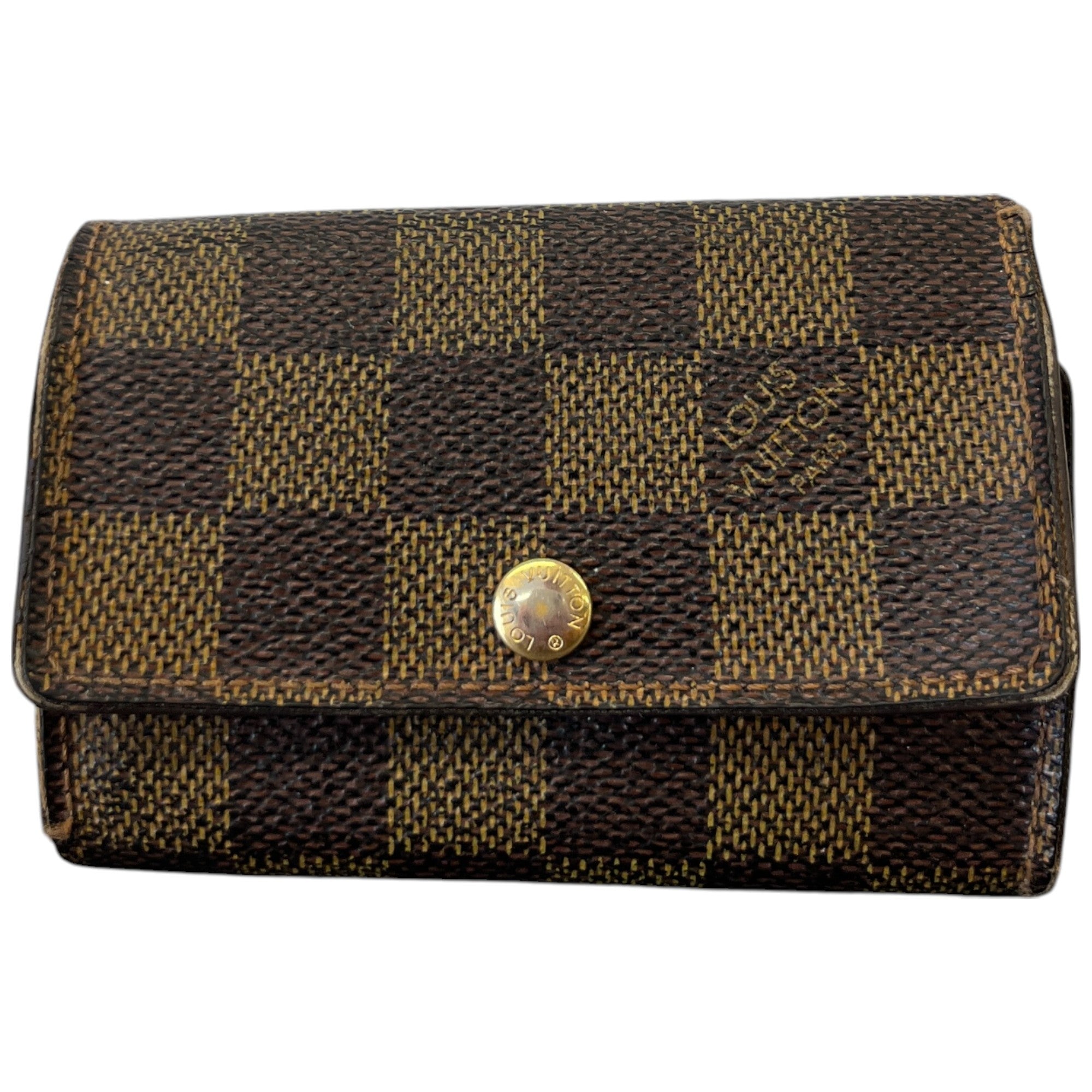 Men's Damier Ebene Key Holder Wallet Brown