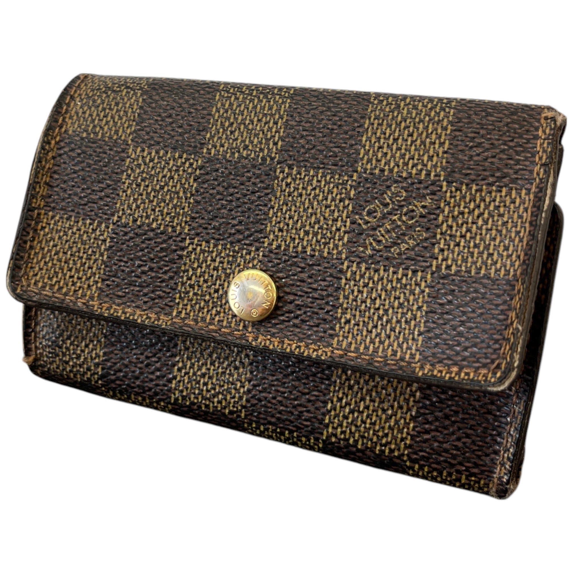 Men's Damier Ebene Key Holder Wallet Brown