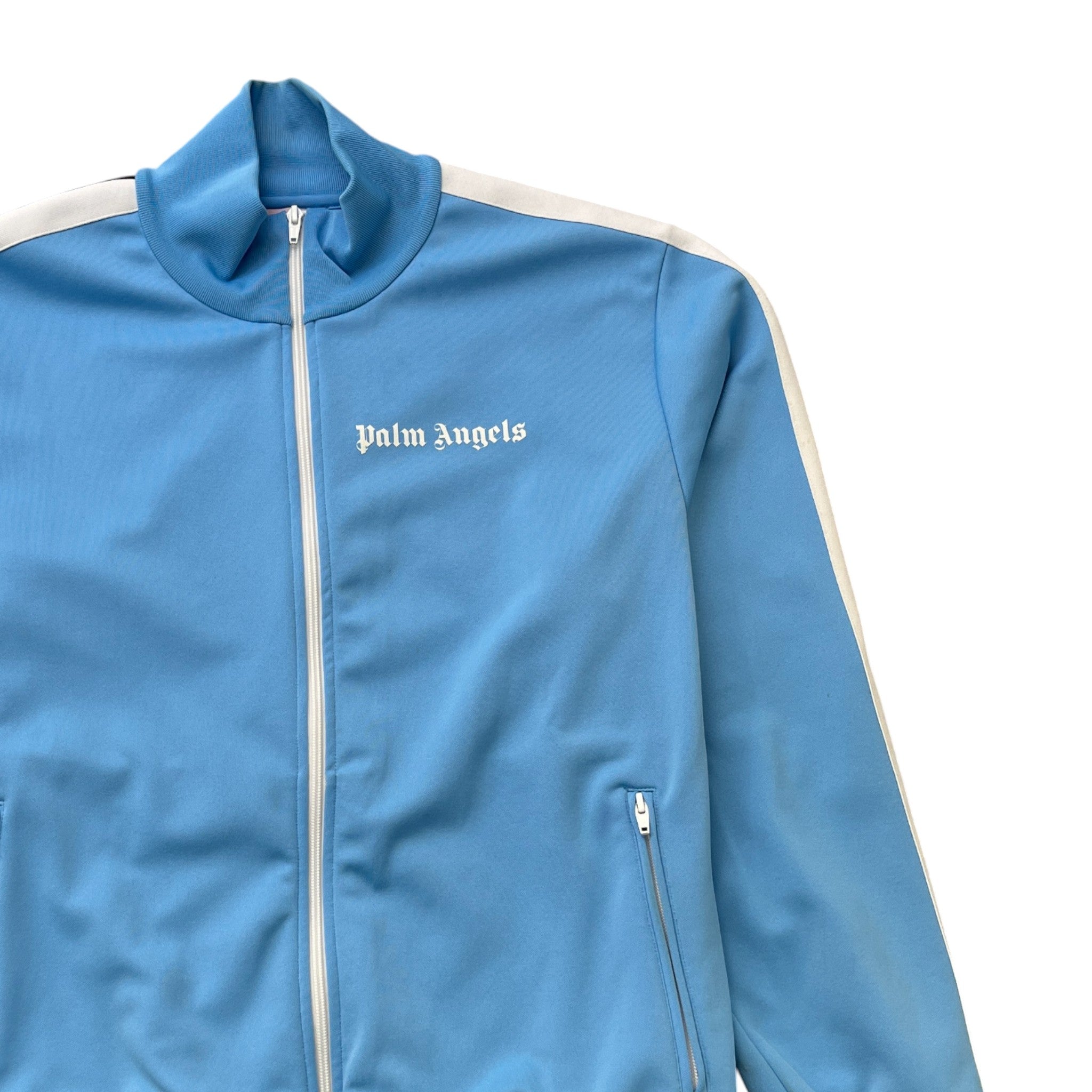 Men's Stripe Logo Track Jacket Blue Size XXL