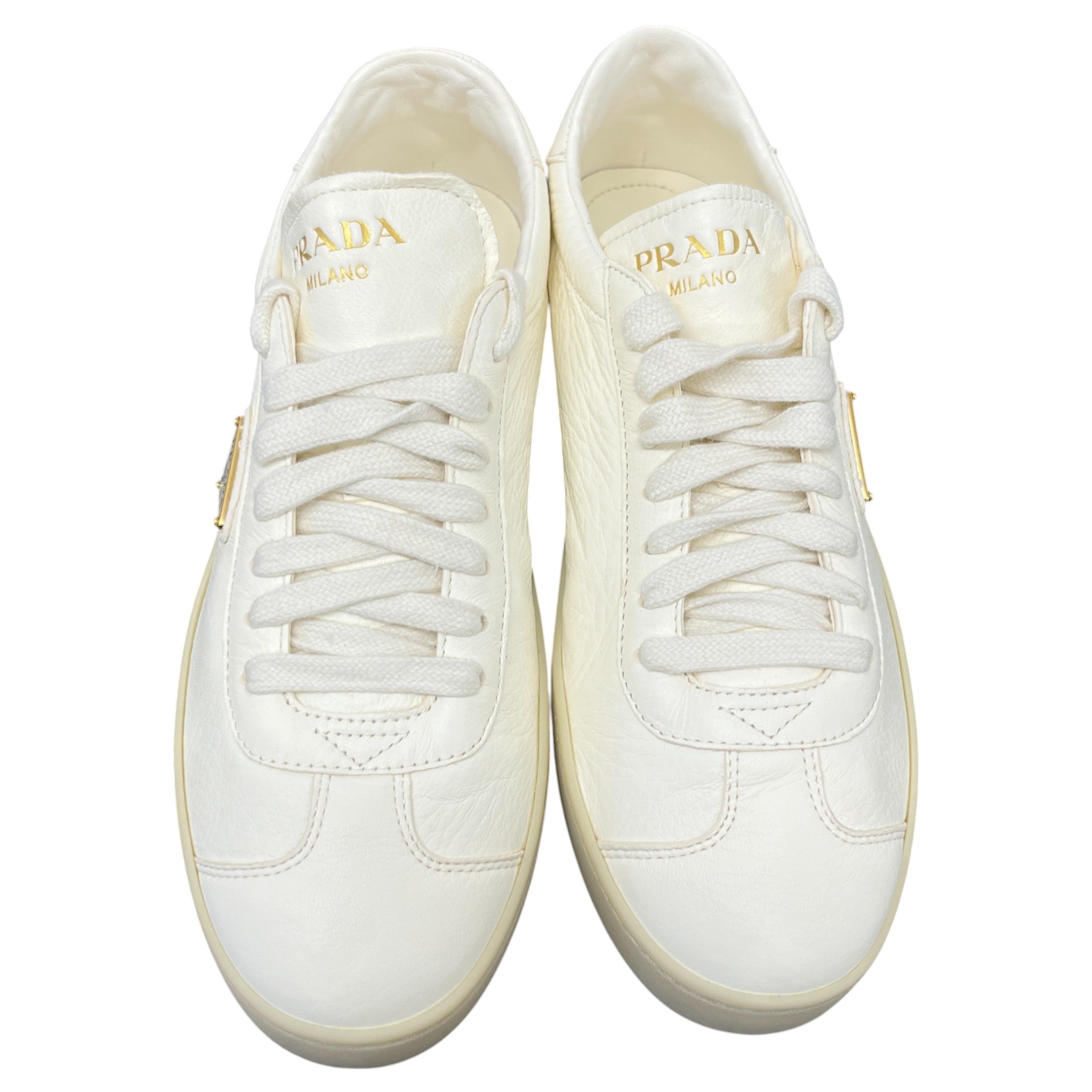 Women's Plaque Logo Low Trainers White Size EU 39.5 / UK 6.5