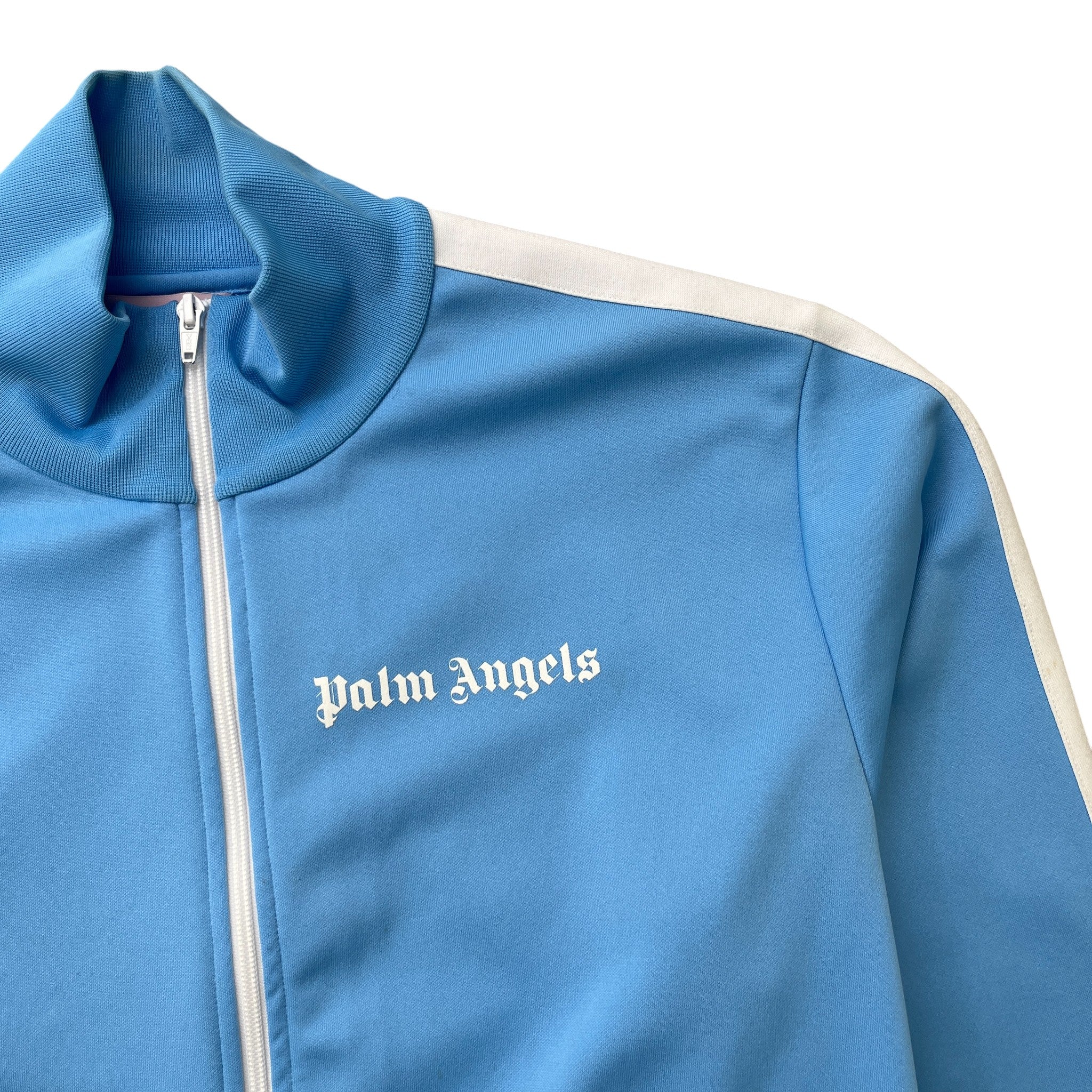 Men's Stripe Logo Track Jacket Blue Size XXL