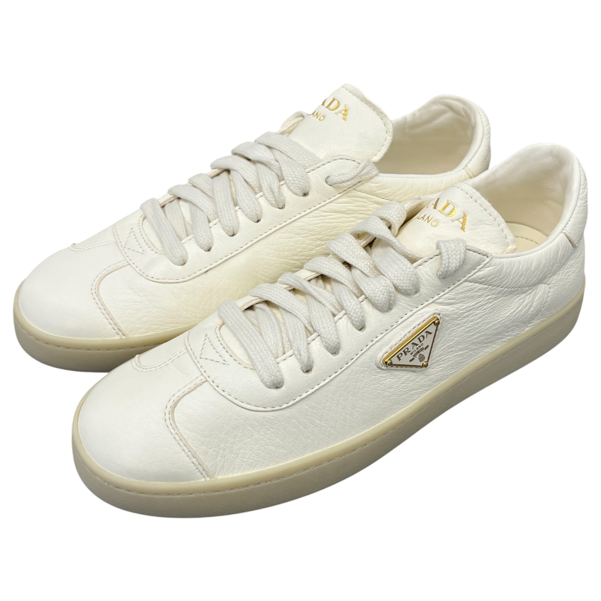 Women's Plaque Logo Low Trainers White Size EU 39.5 / UK 6.5