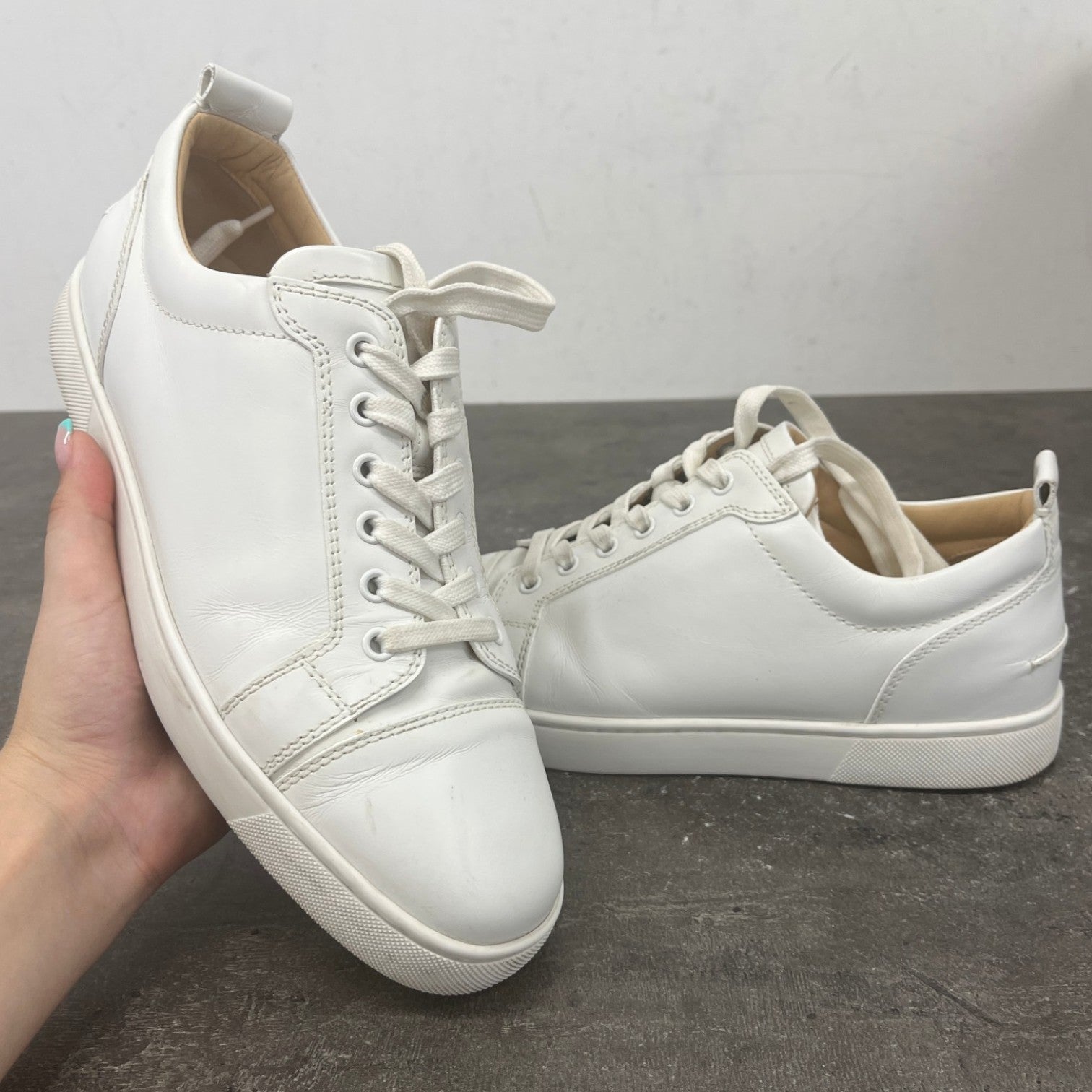 Men's Junior Low Trainers White Size EU 41 / UK 7