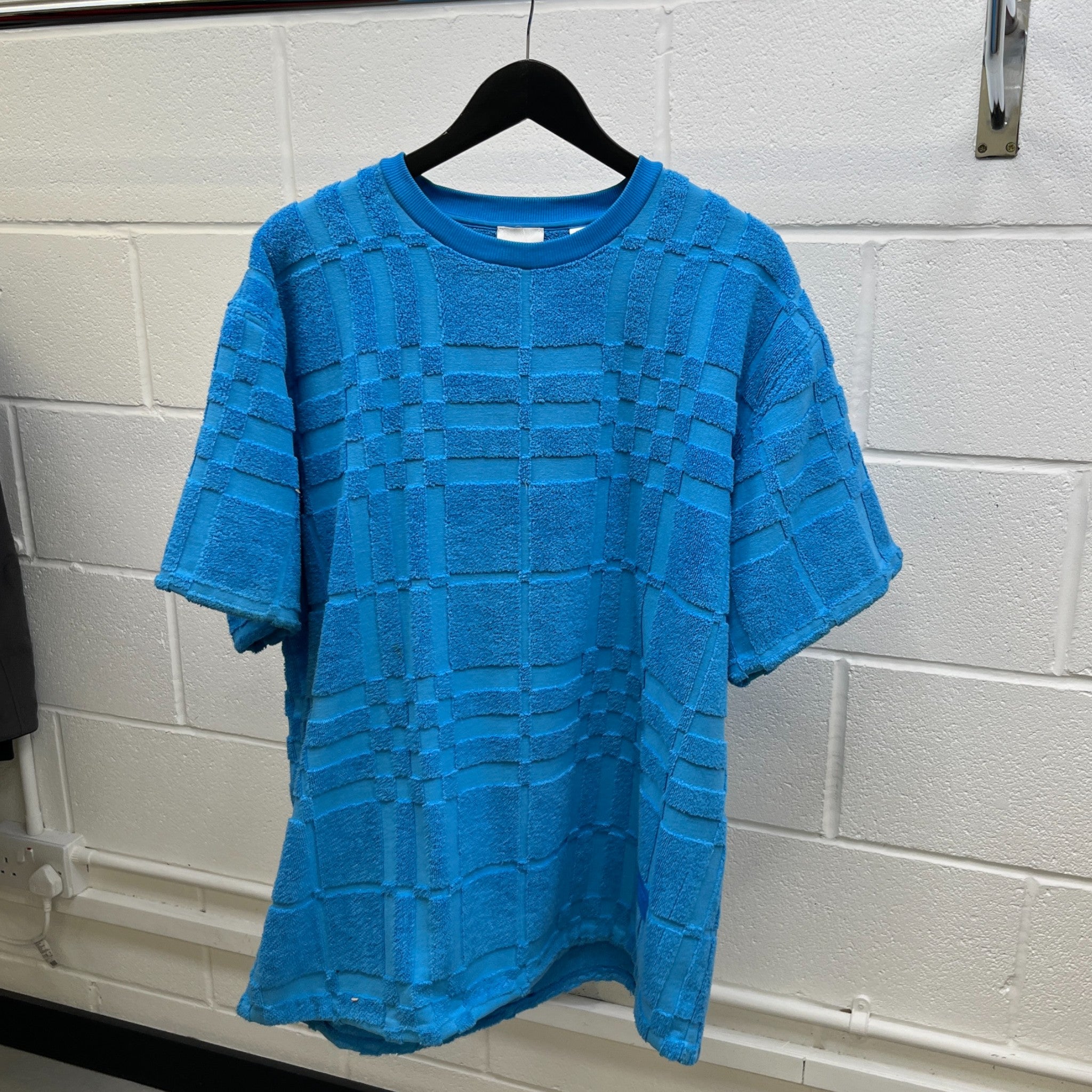 Men's Willesden Mega Check T-Shirt Blue Size XL