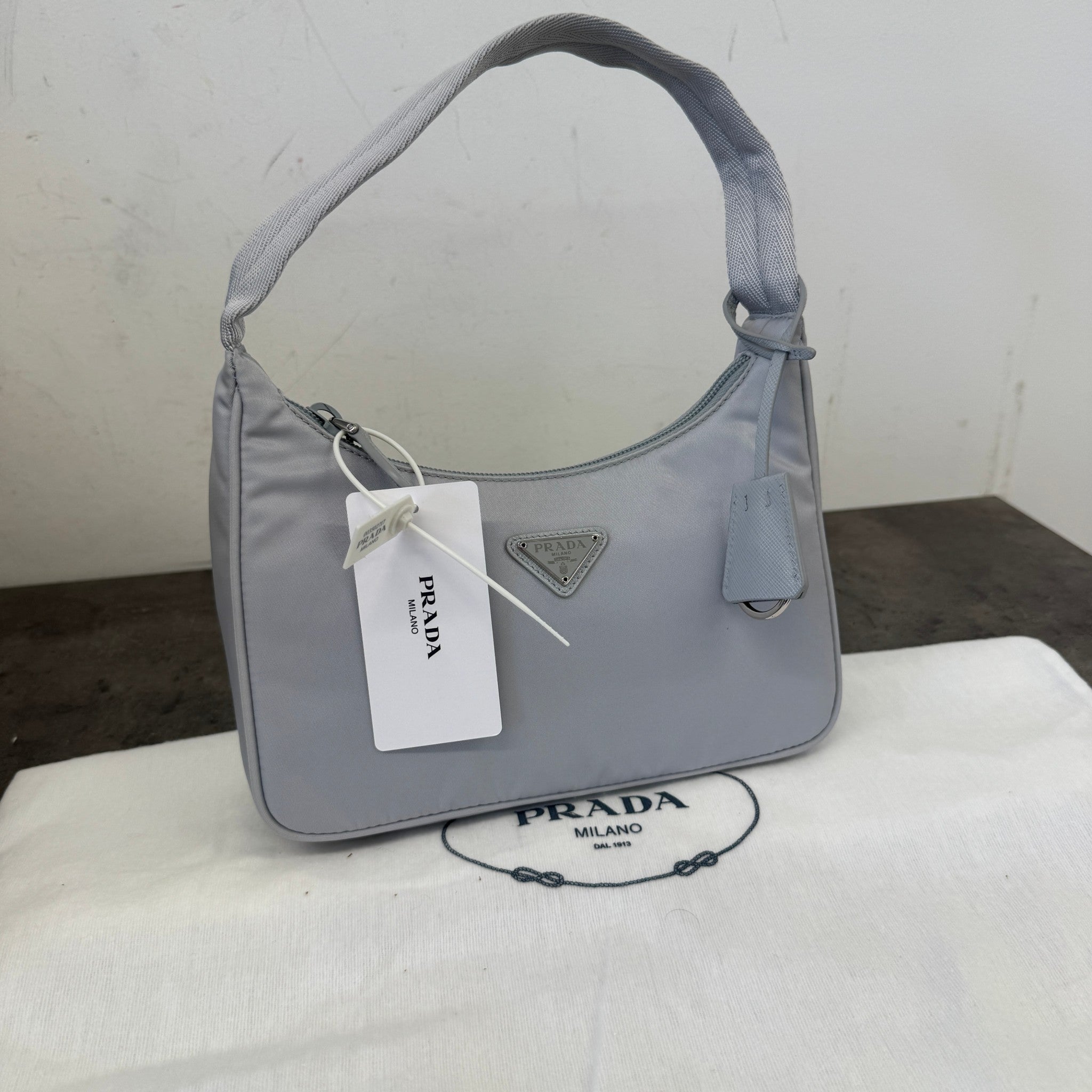 Women's Re-Edition 2000 Tessuto Mini Hobo Bag Grey