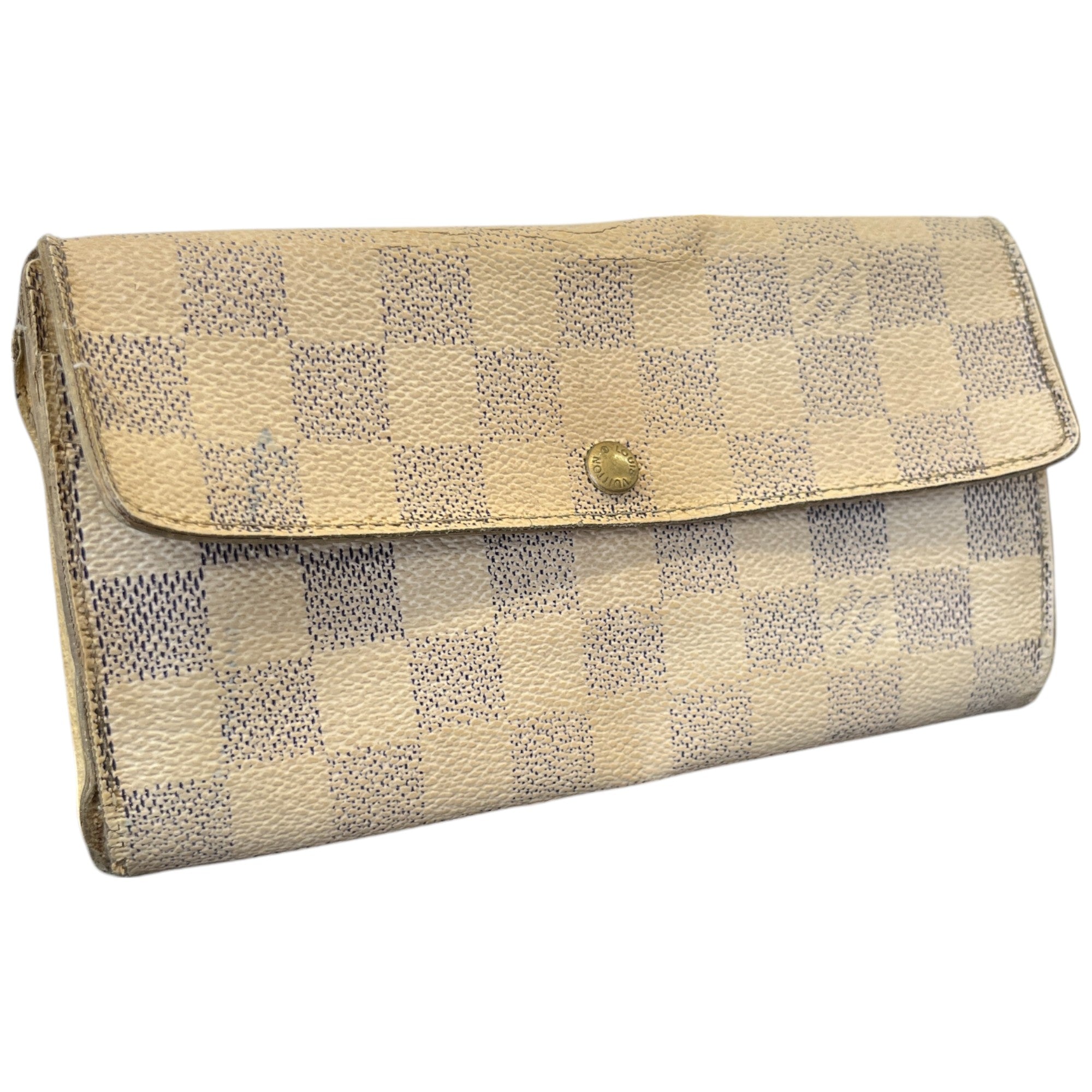 Women's Damier Azur Sarah Wallet White