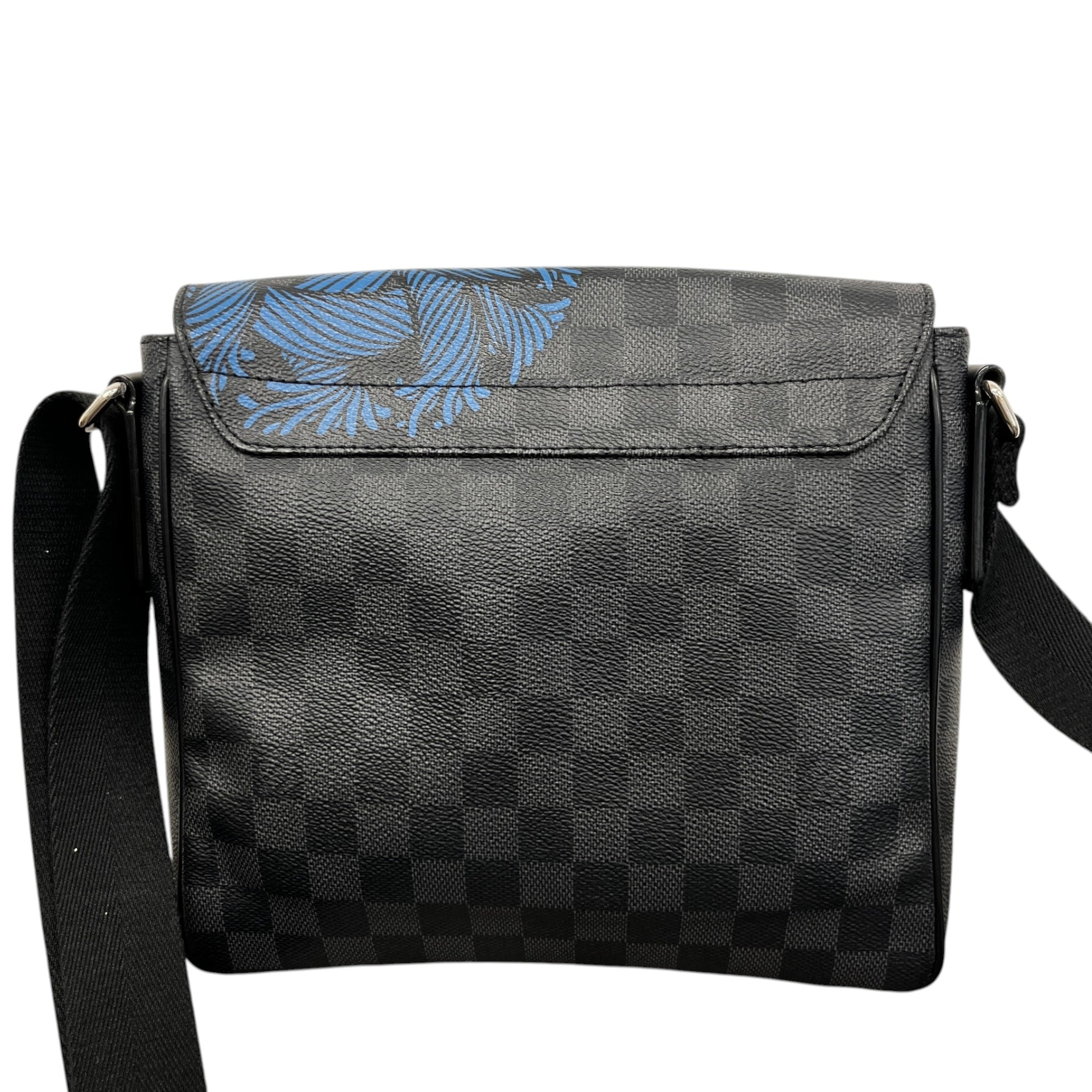 Men's Damier Graphite District Pm Christopher Nemeth Rope Messenger Bag Black