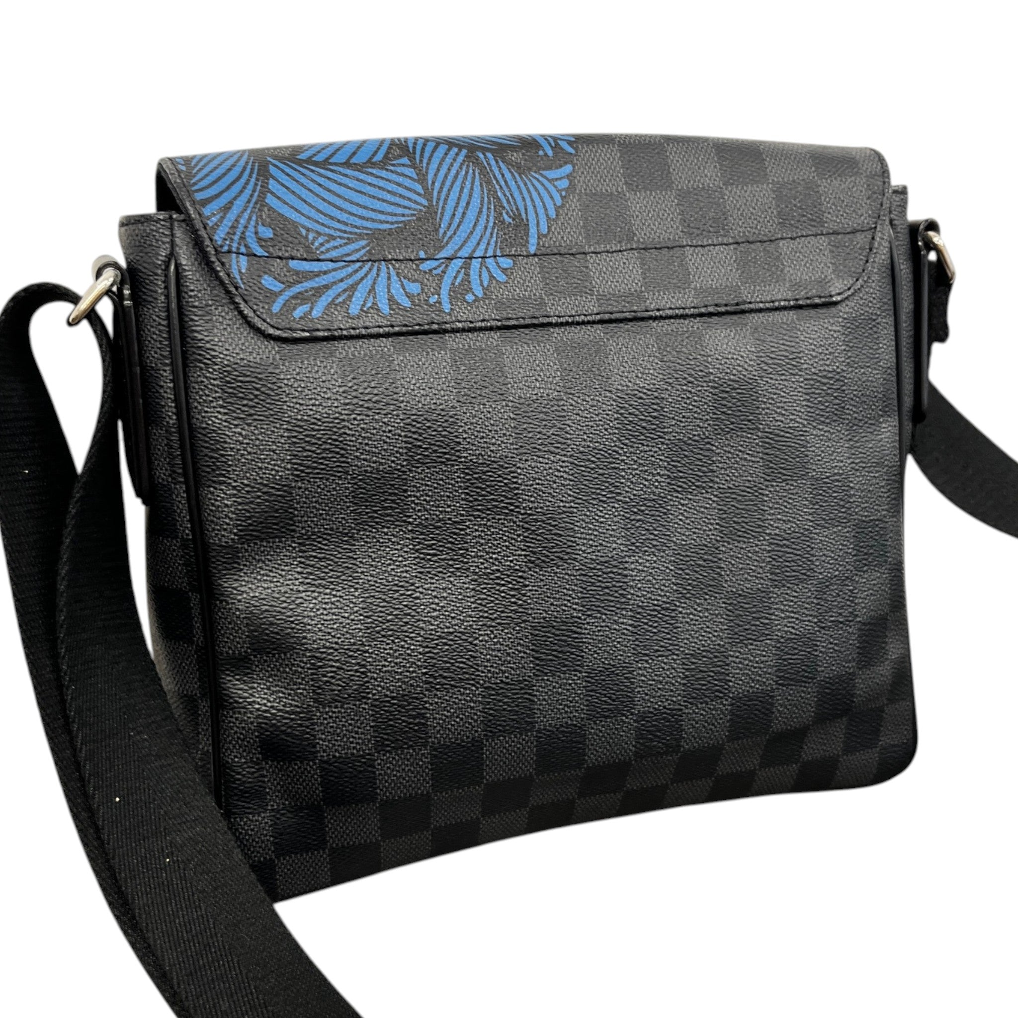 Men's Damier Graphite District Pm Christopher Nemeth Rope Messenger Bag Black