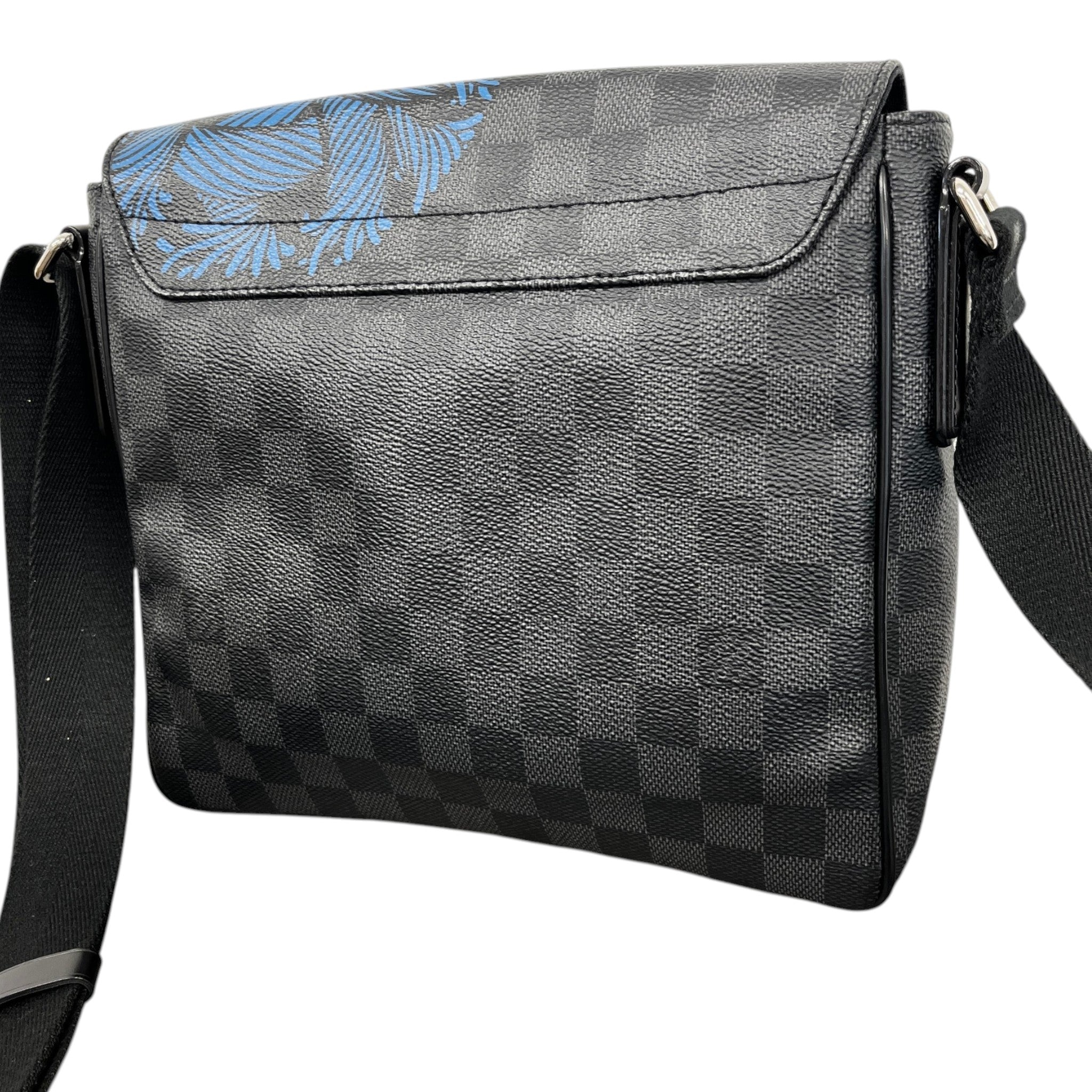 Men's Damier Graphite District Pm Christopher Nemeth Rope Messenger Bag Black