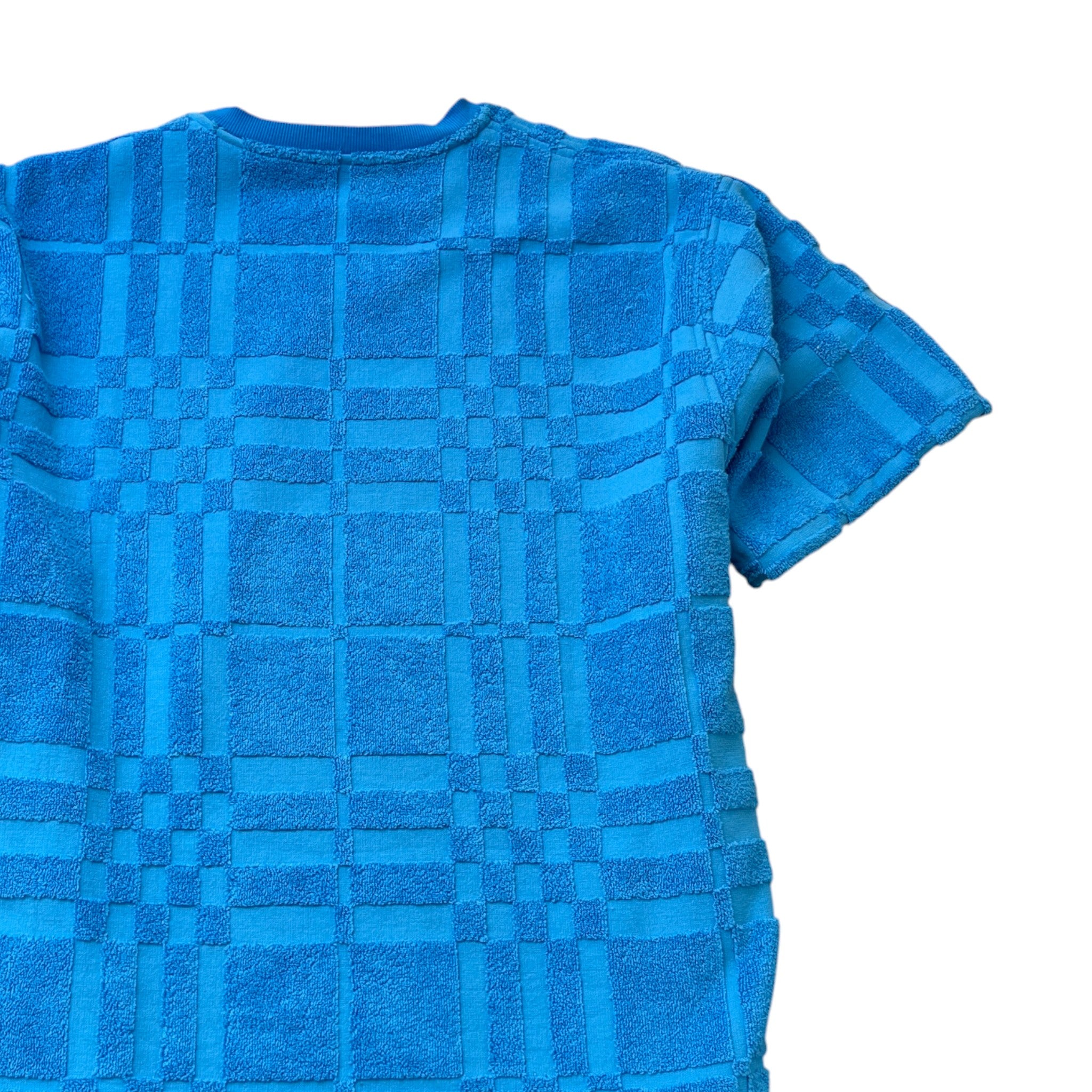 Men's Willesden Mega Check T-Shirt Blue Size XL