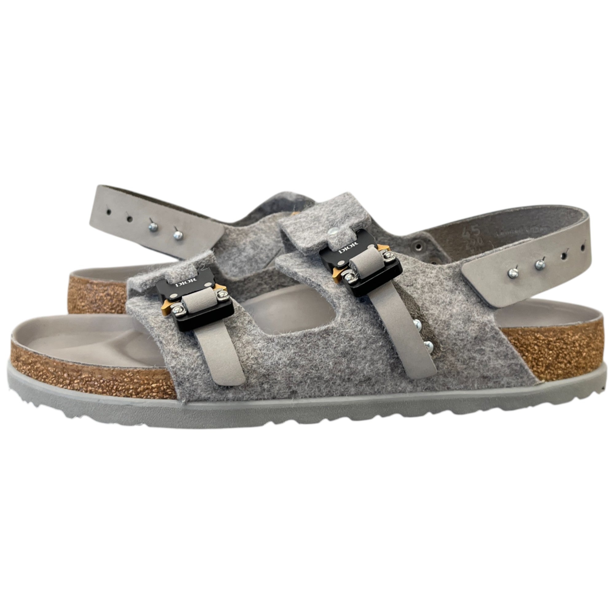 Men's Dior X Birkenstock Sandals Grey Size EU 45 / UK 11
