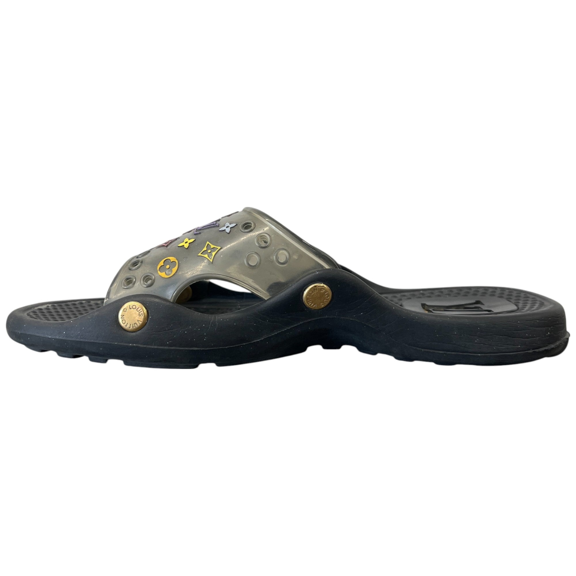 Women's Multicolor Monogram Murakami Slides Black Size EU 37 / UK 4