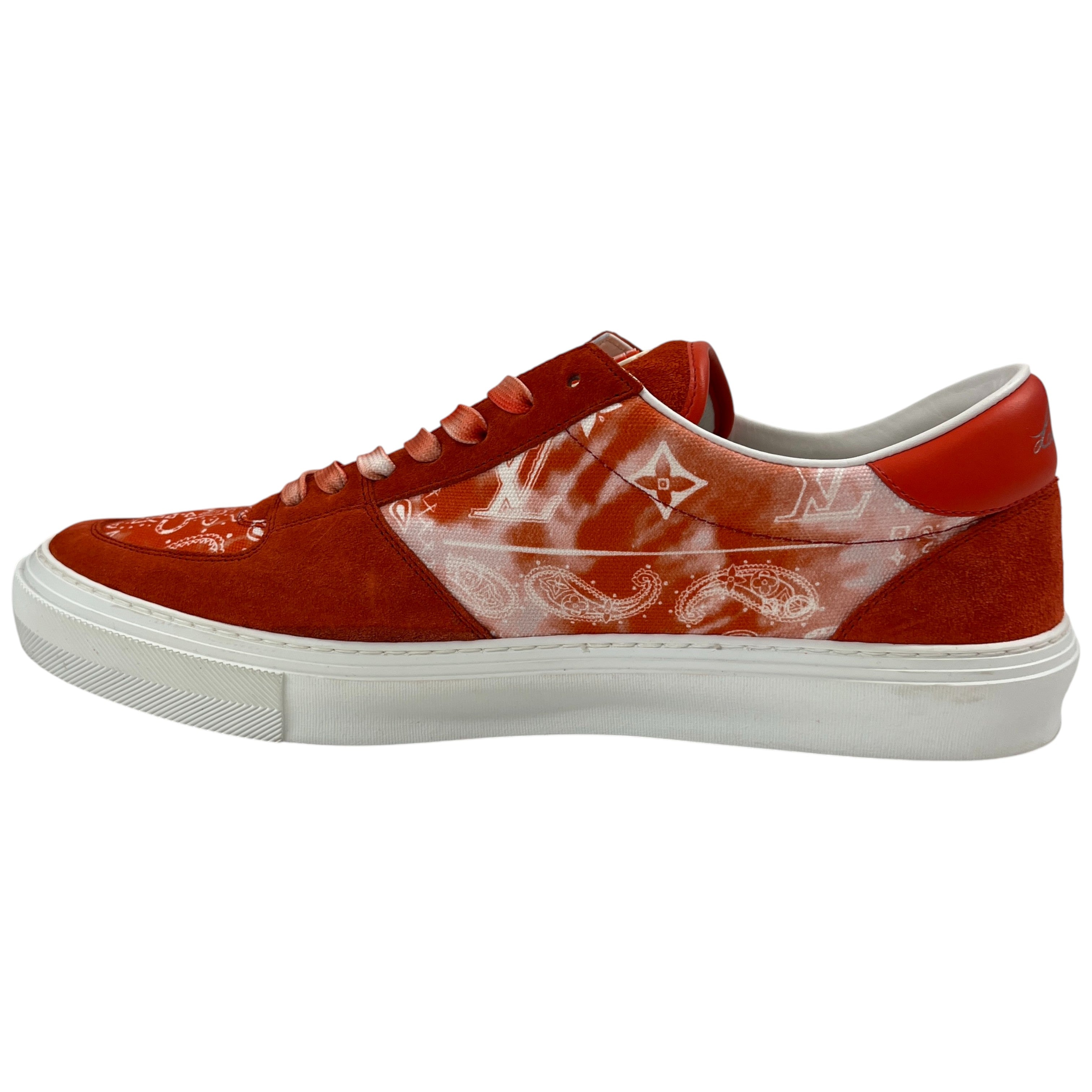 Men's Ollie Bandana Print Low Trainers Red Size EU 44 / UK 10