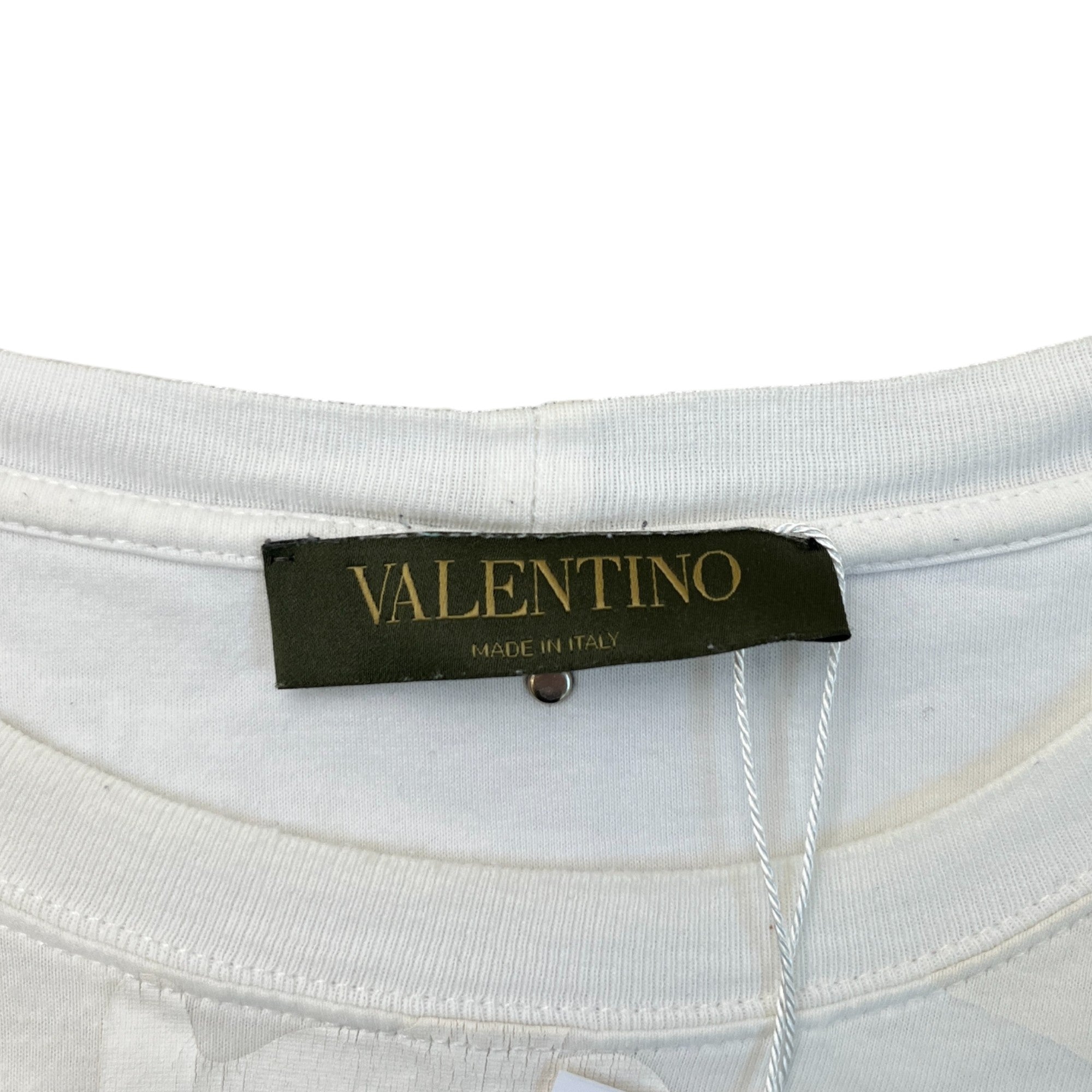 Men's Camouflage Logo Print Sweatshirt White Size M