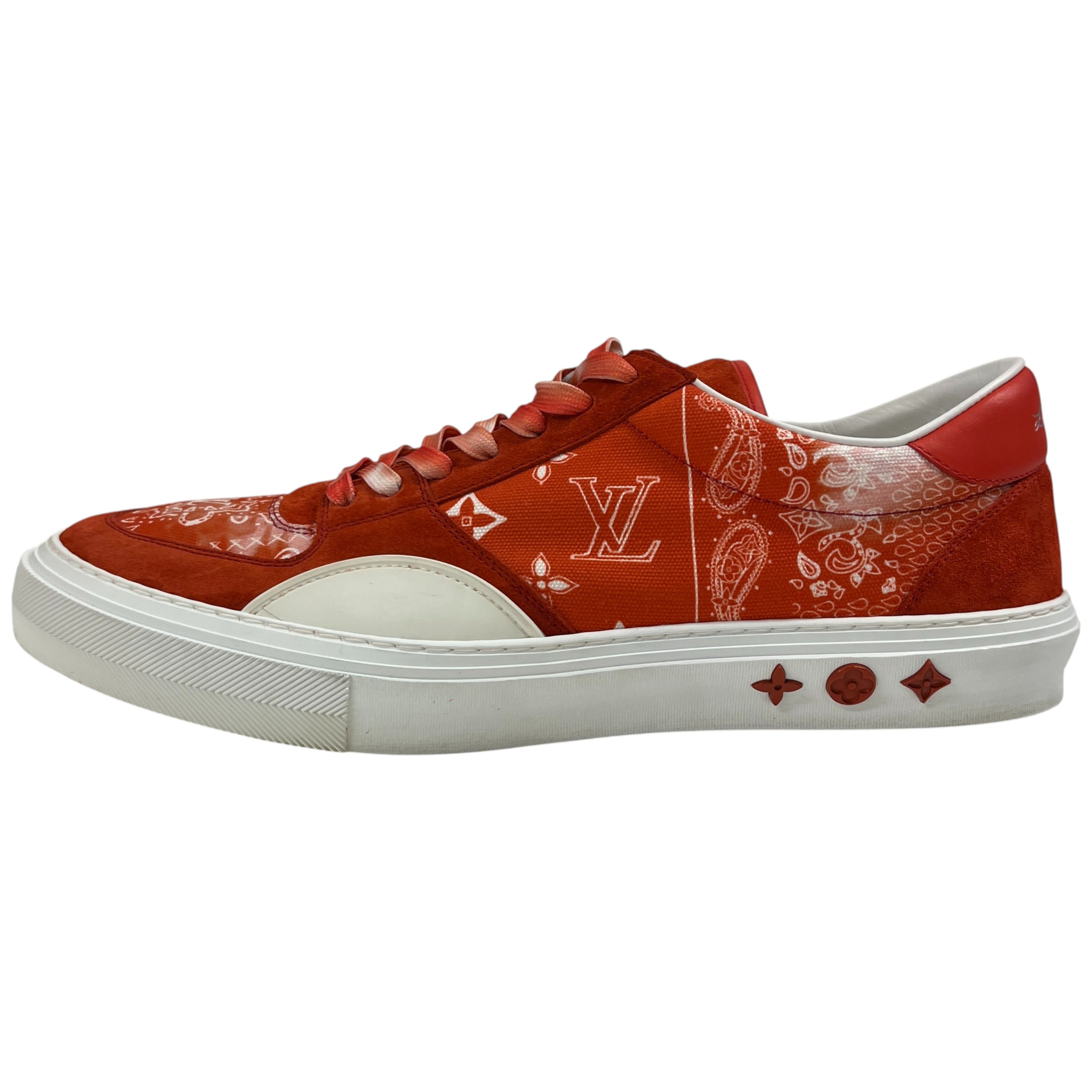 Men's Ollie Bandana Print Low Trainers Red Size EU 44 / UK 10