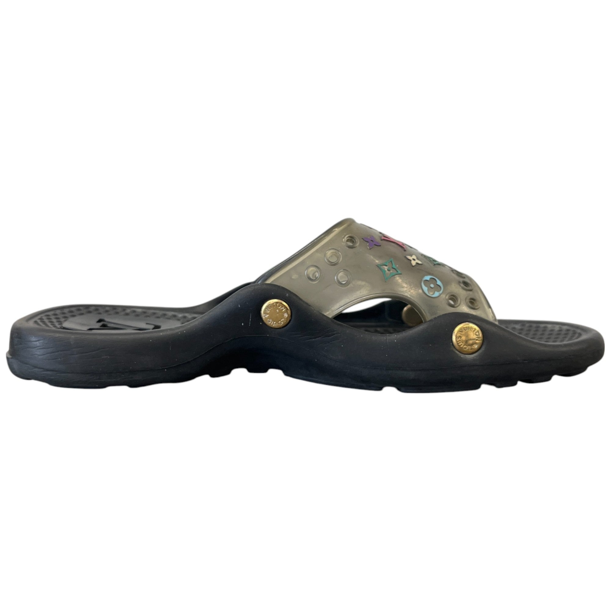 Women's Multicolor Monogram Murakami Slides Black Size EU 37 / UK 4