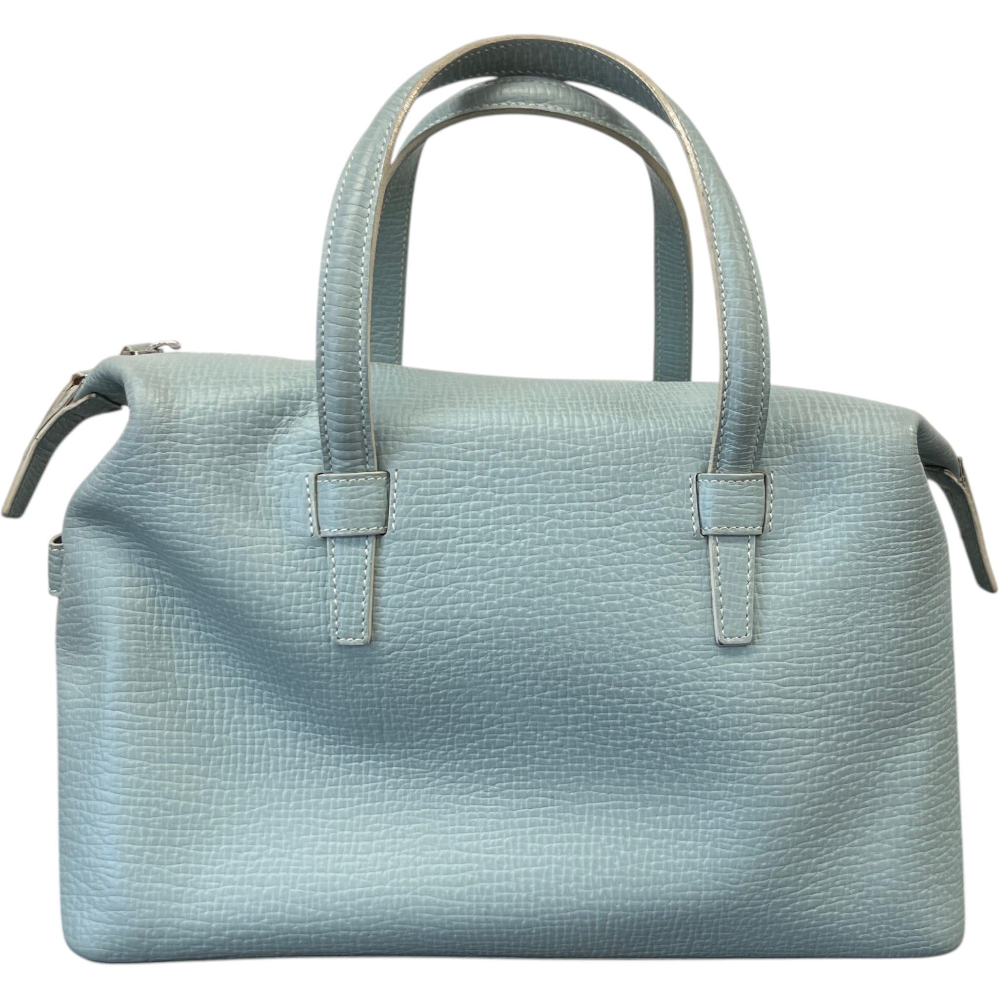 Women's Embossed Logo Handbag Blue