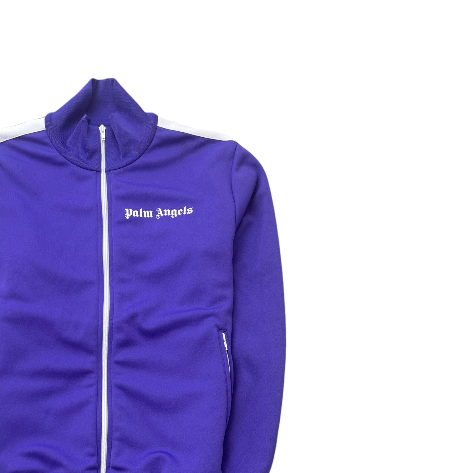 Men's Logo Print Track Jacket Purple Size L