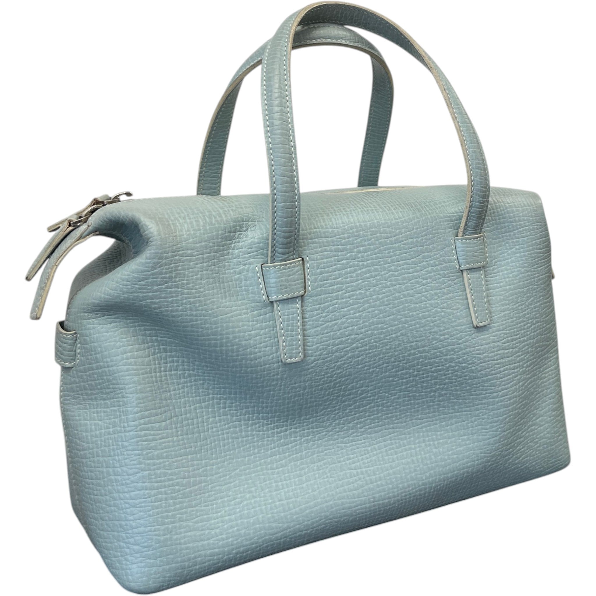 Women's Embossed Logo Handbag Blue