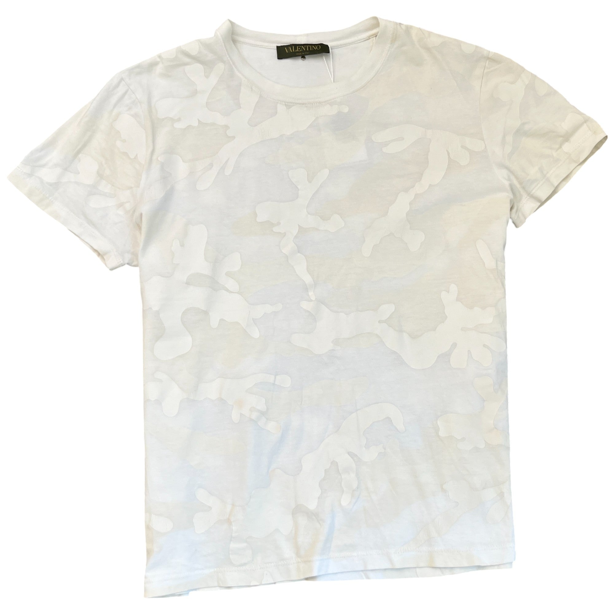 Men's Camouflage Logo Print Sweatshirt White Size M