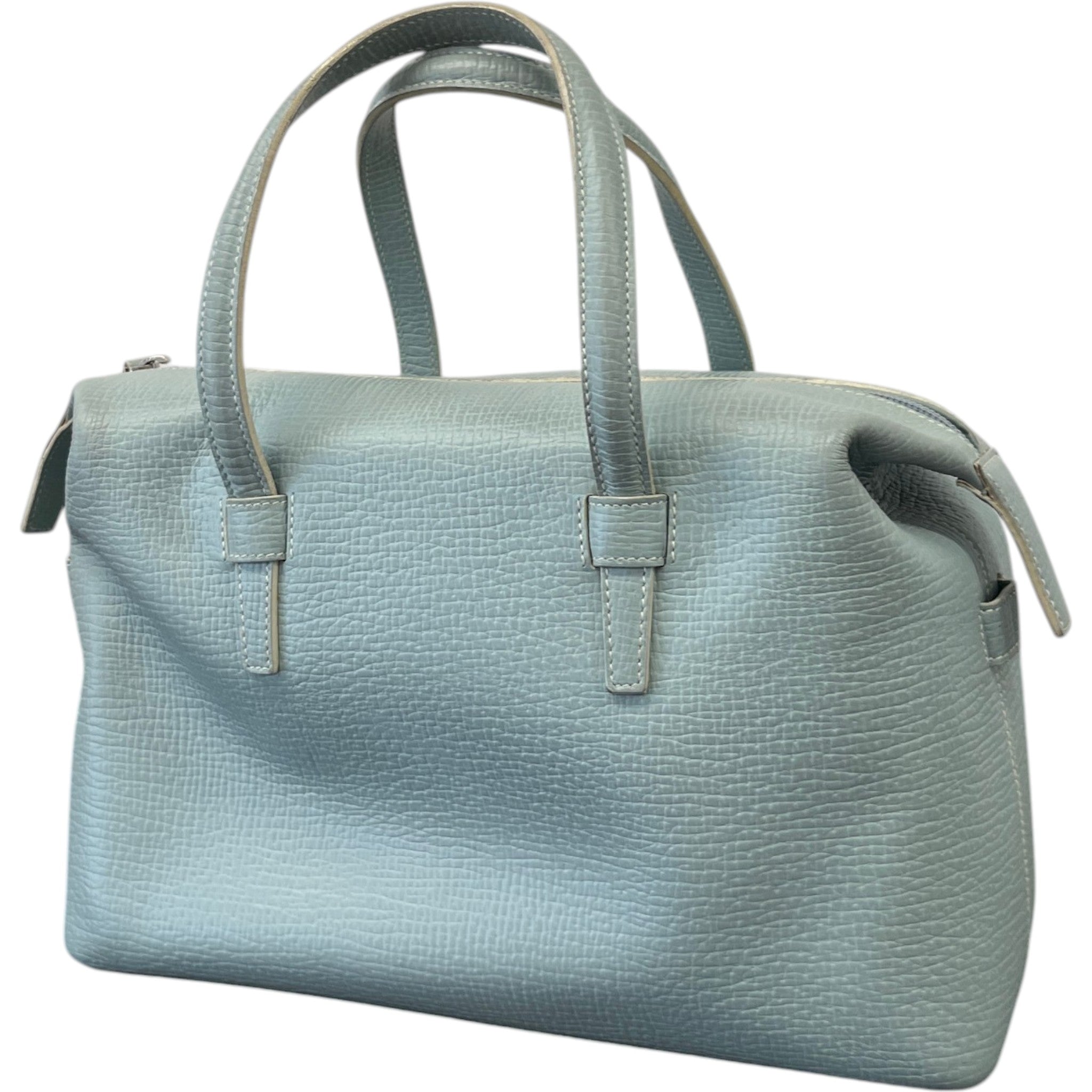 Women's Embossed Logo Handbag Blue