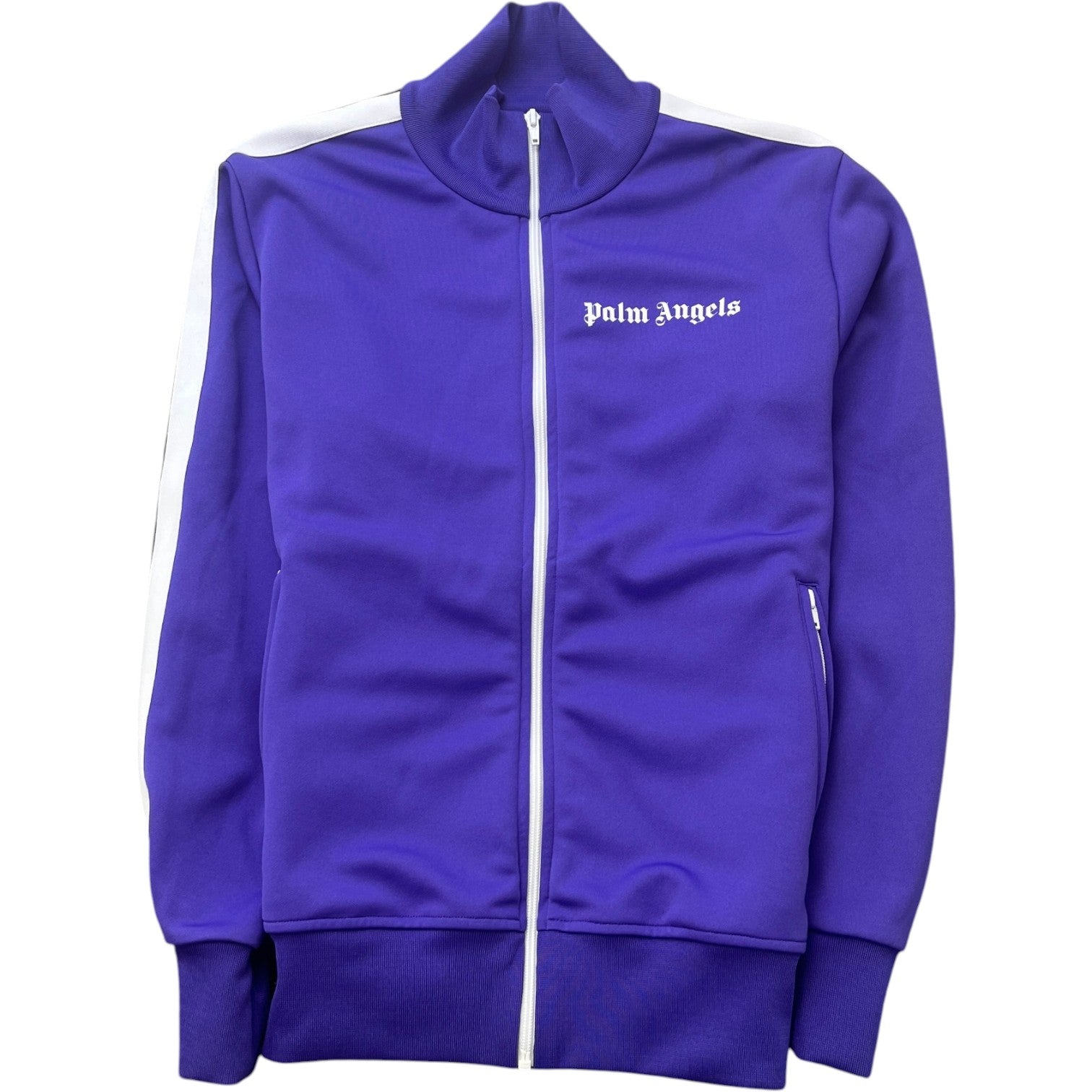 Men's Logo Print Track Jacket Purple Size L