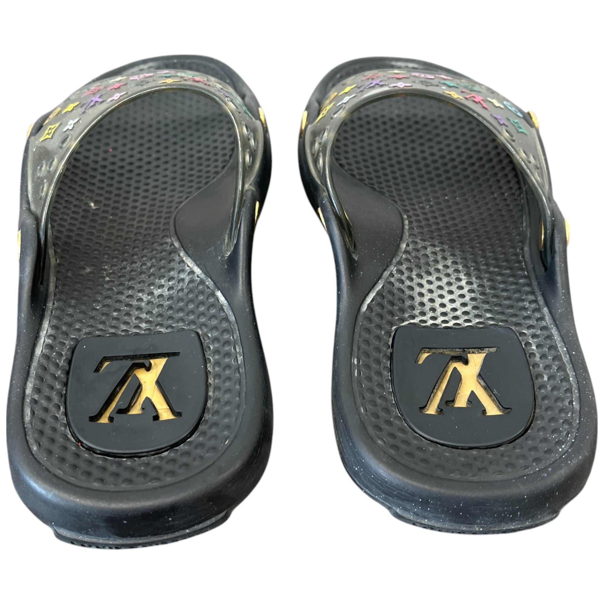 Women's Multicolor Monogram Murakami Slides Black Size EU 37 / UK 4