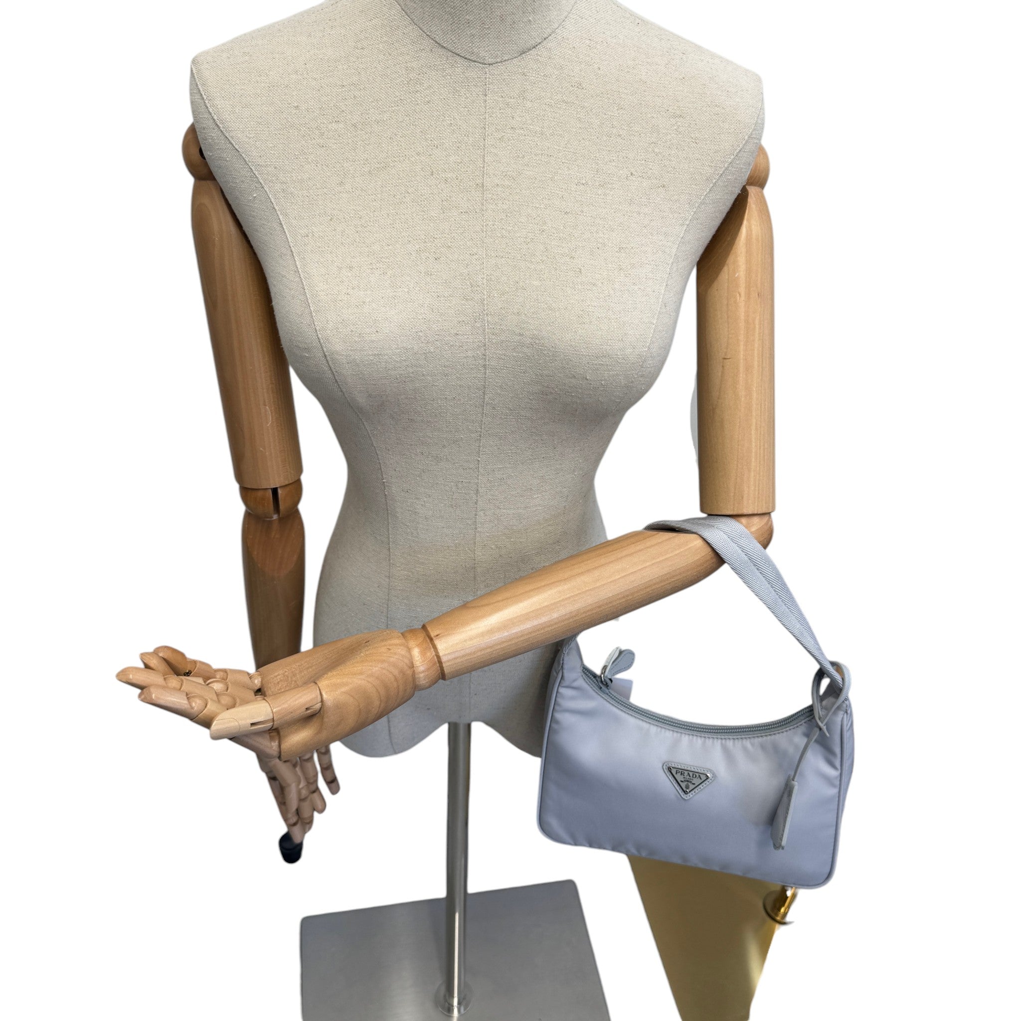 Women's Re-Edition 2000 Tessuto Mini Hobo Bag Grey