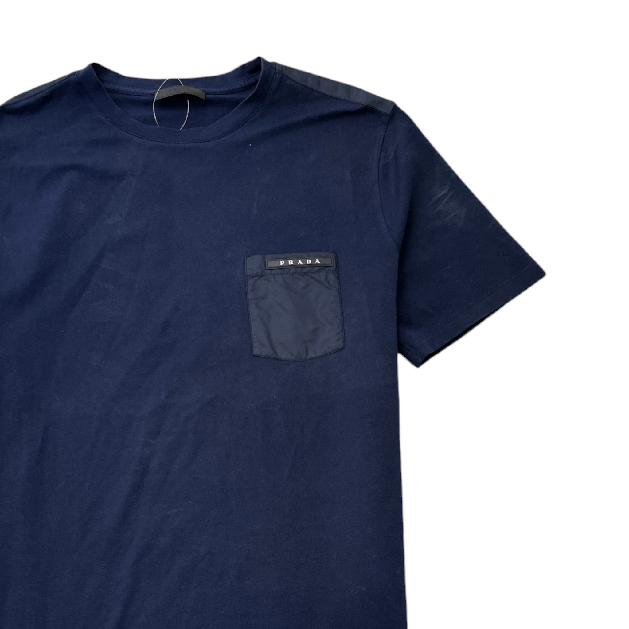 Men's Plaque Logo T-Shirt Navy Size XL