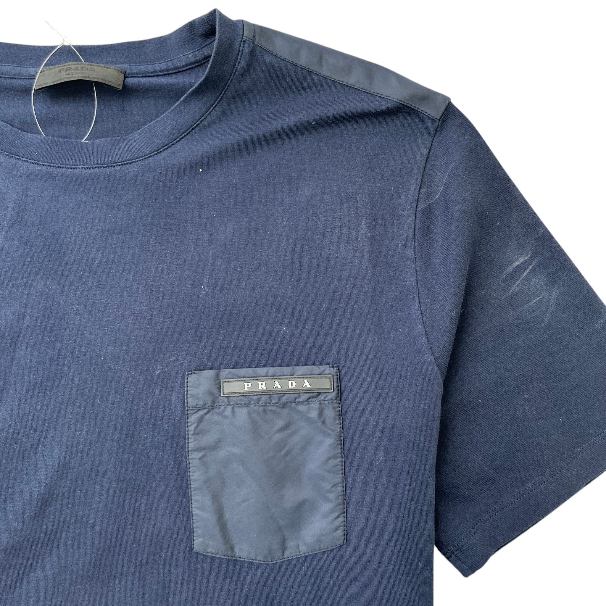 Men's Plaque Logo T-Shirt Navy Size XL