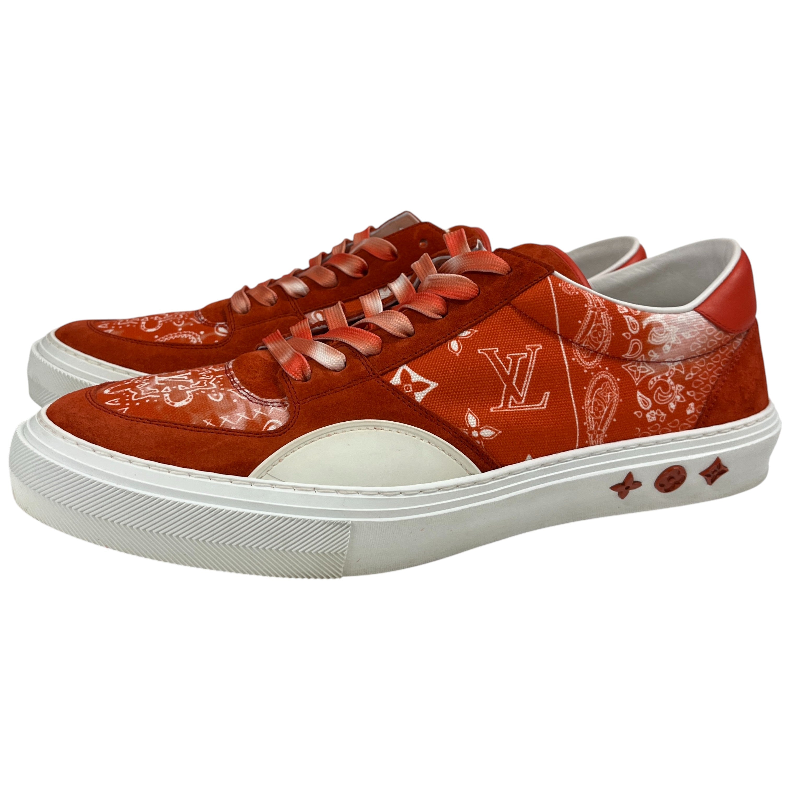 Men's Ollie Bandana Print Low Trainers Red Size EU 44 / UK 10